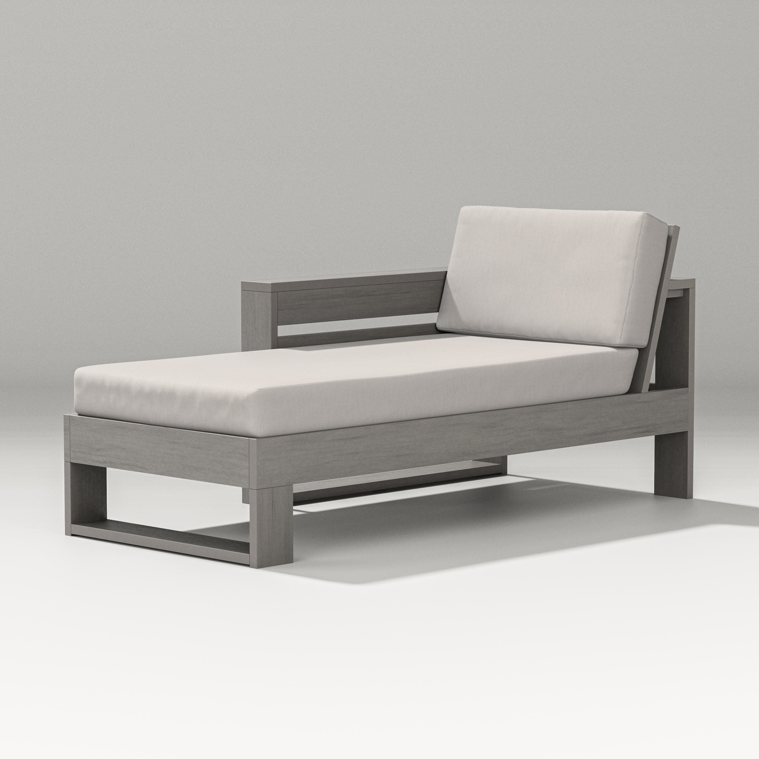Latitude Modular Left Arm Chaise in Driftwood / Cast Ash