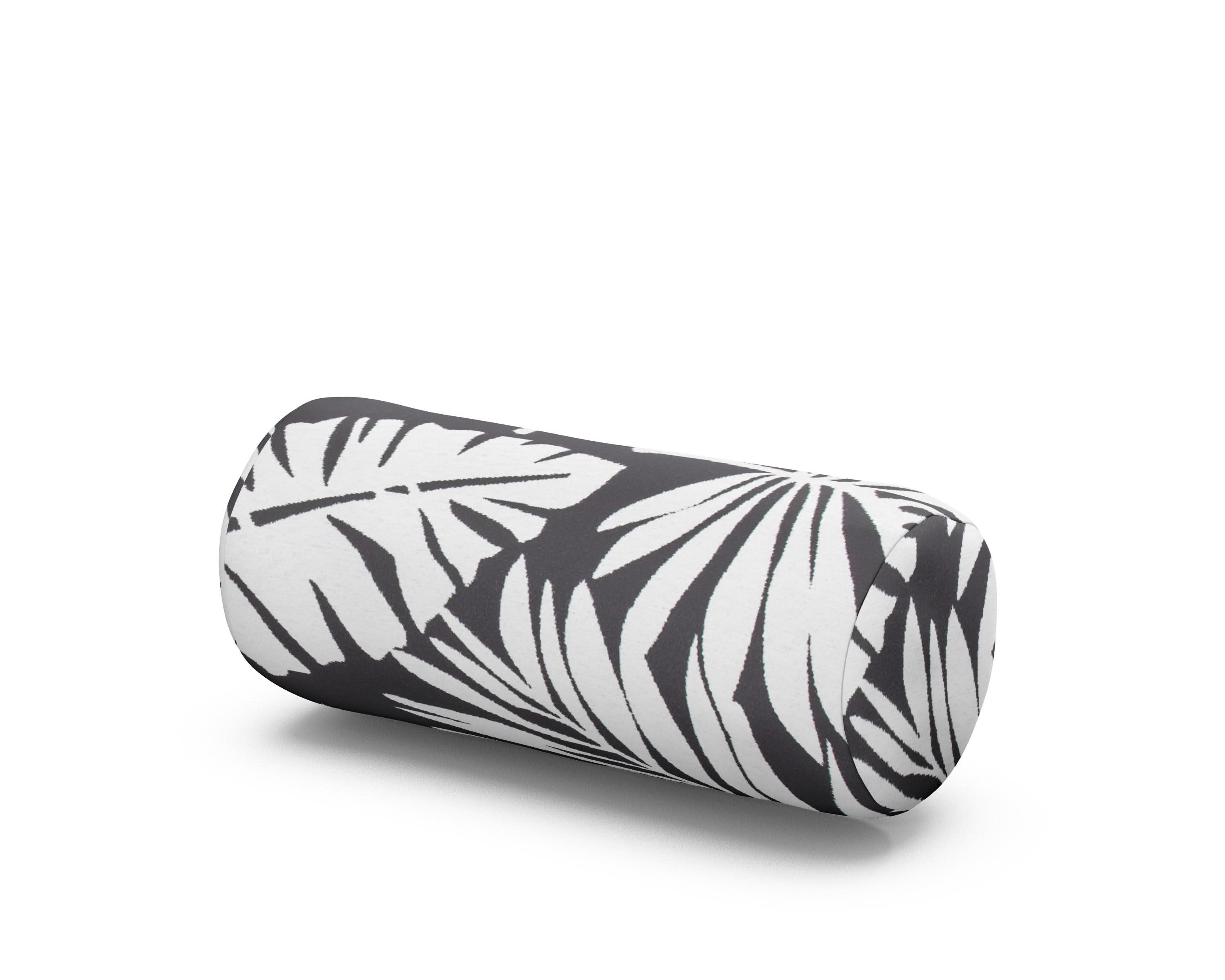 Outdoor Bolster Pillow in Leaf Carbon
