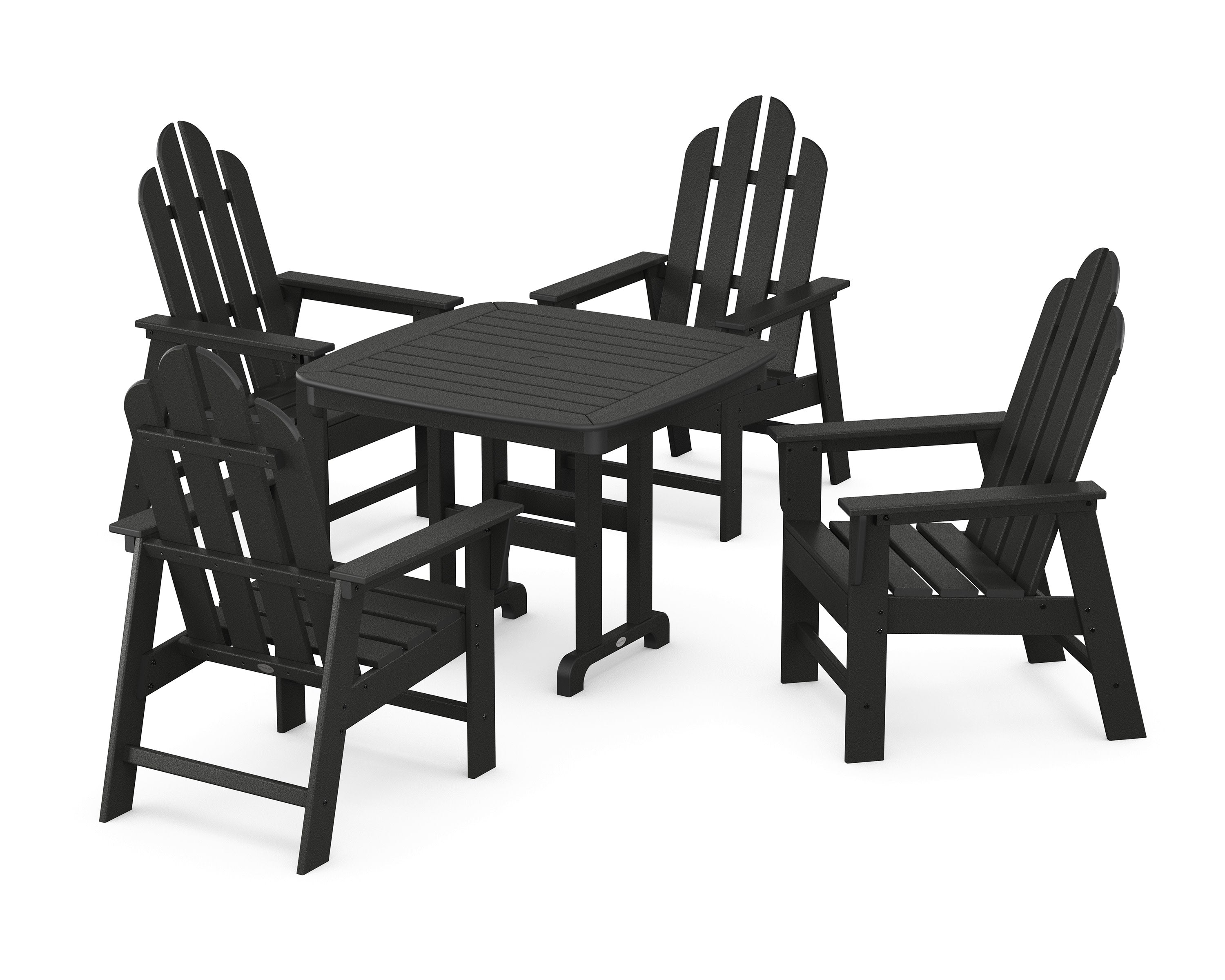 Long Island 5-Piece Dining Set in Black