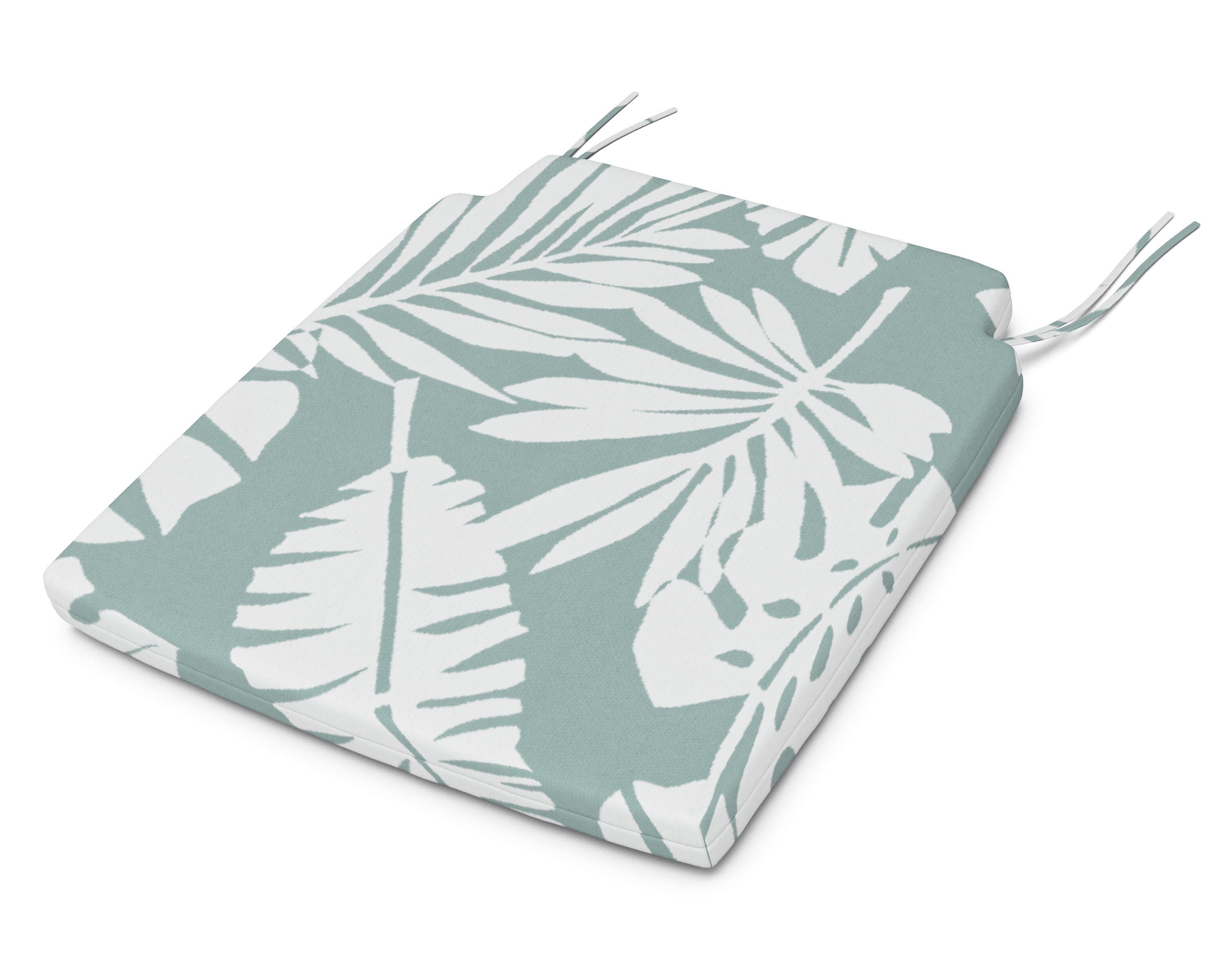 Savannah Dining Seat Pad in Leaf Glacier Spa