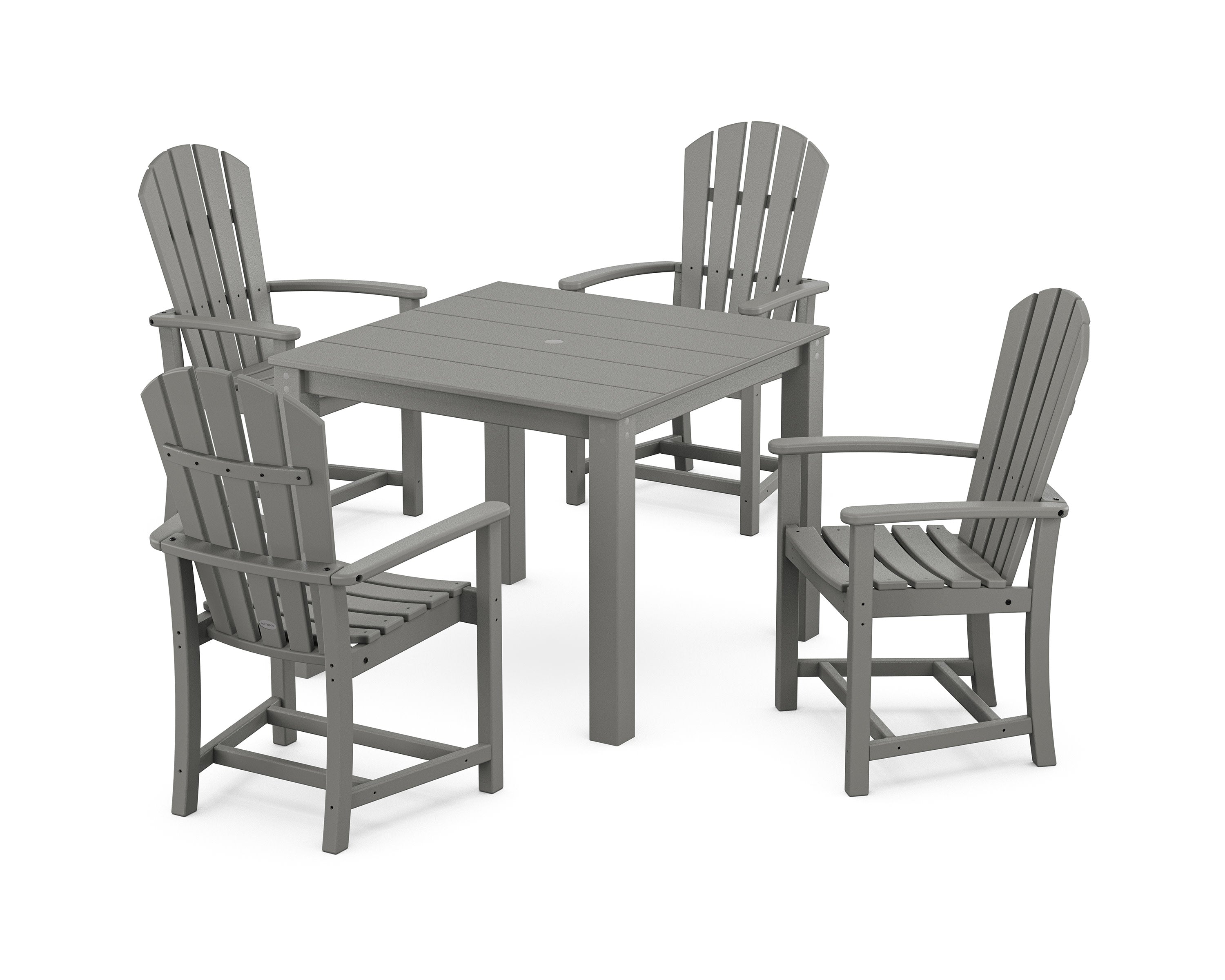 Palm Coast 5-Piece Parsons Dining Set in Slate Grey