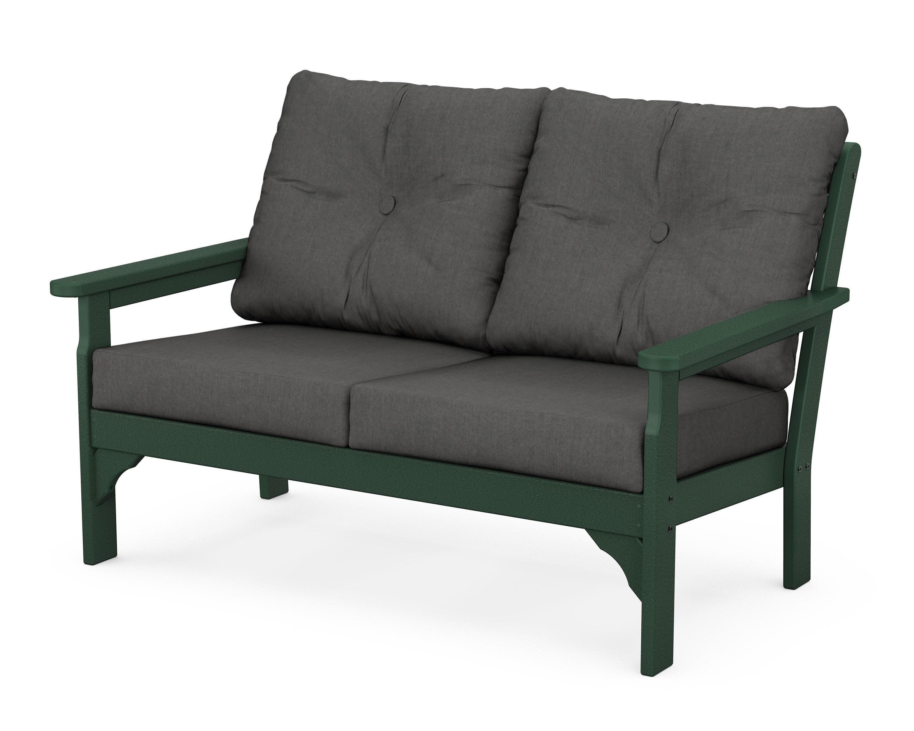 Vineyard Deep Seating Loveseat in Green / Spectrum Carbon