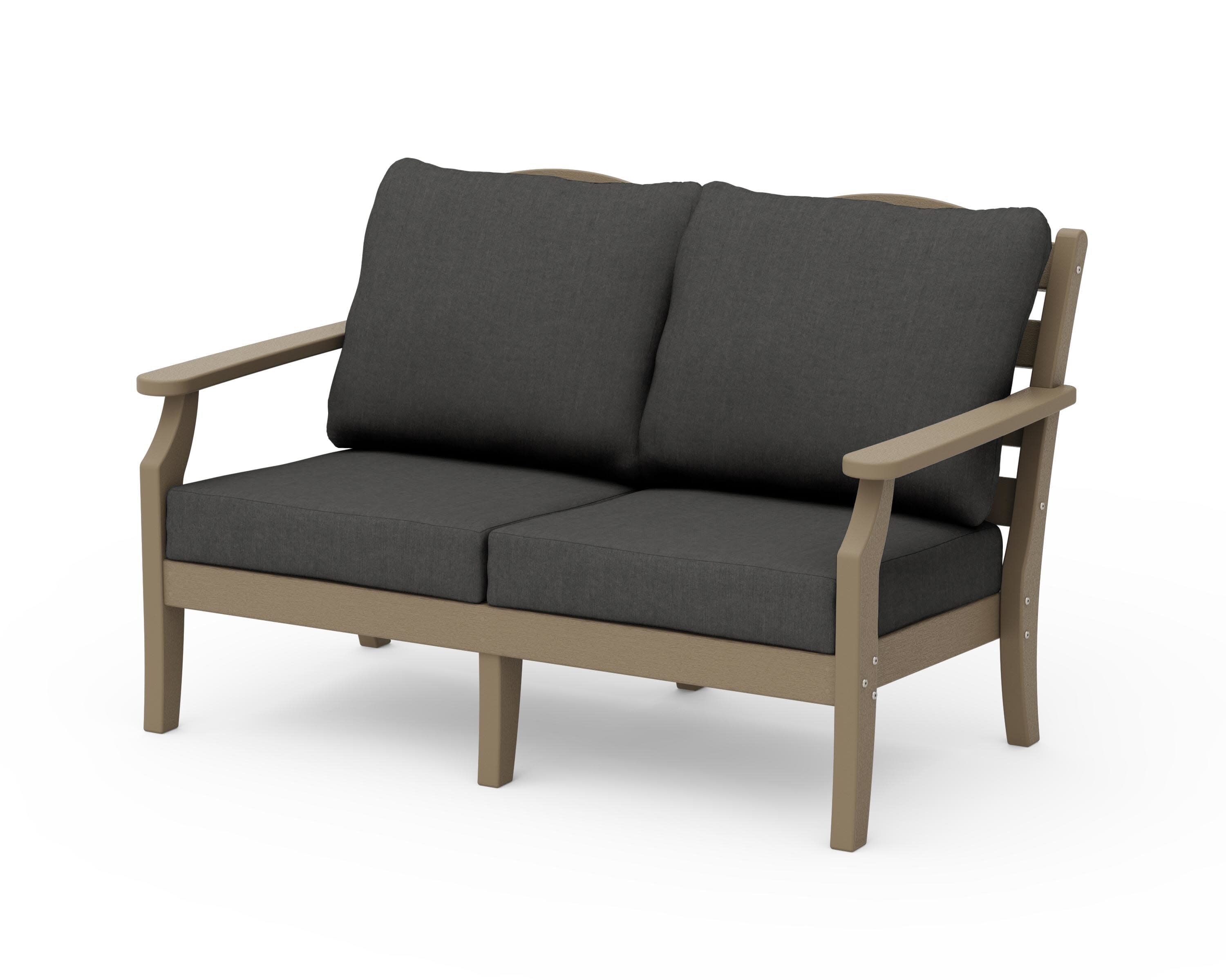 Savannah Deep Seating Loveseat in Vintage Sahara / Spectrum Carbon