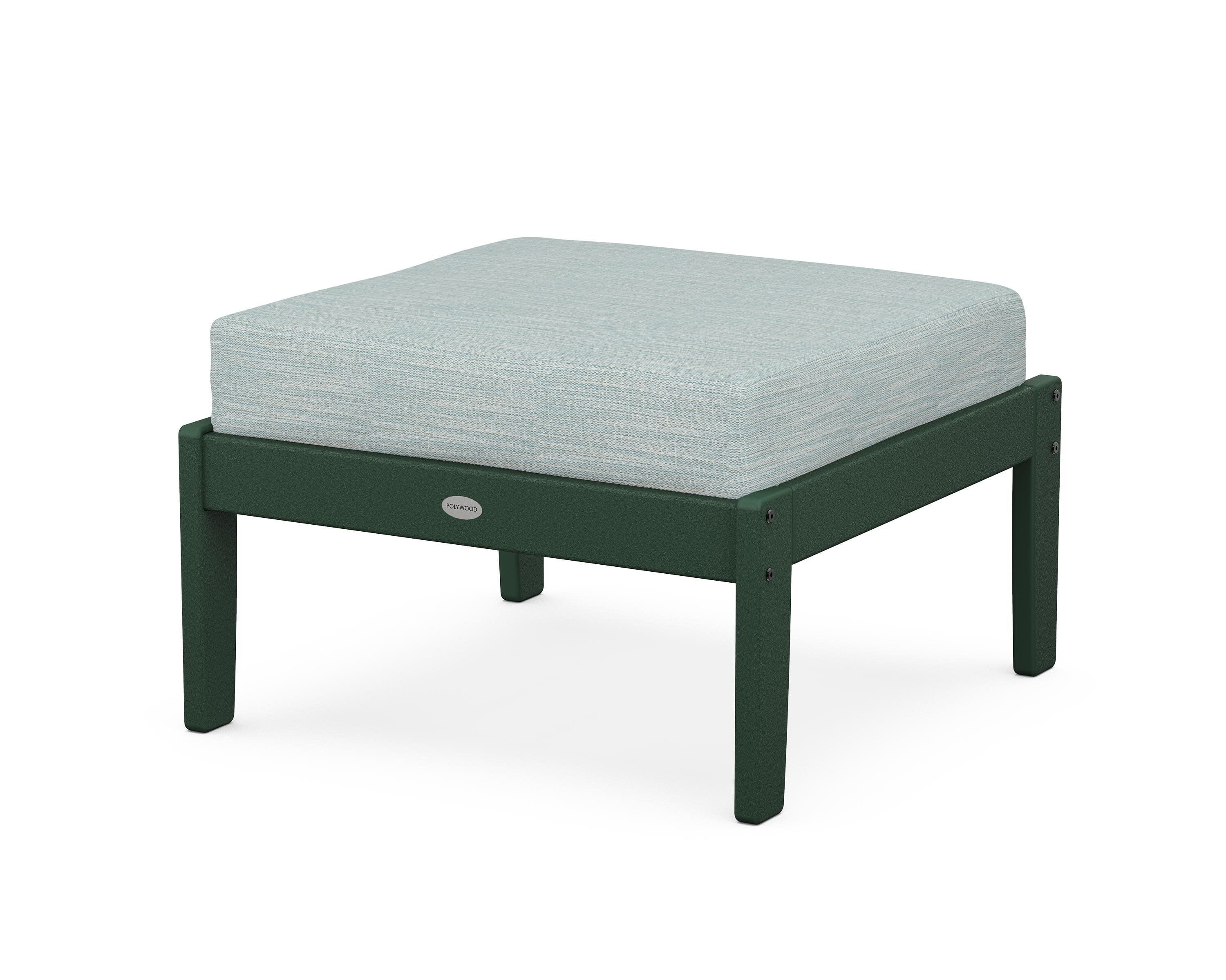 Braxton Deep Seating Ottoman in Green / Soothe Mist