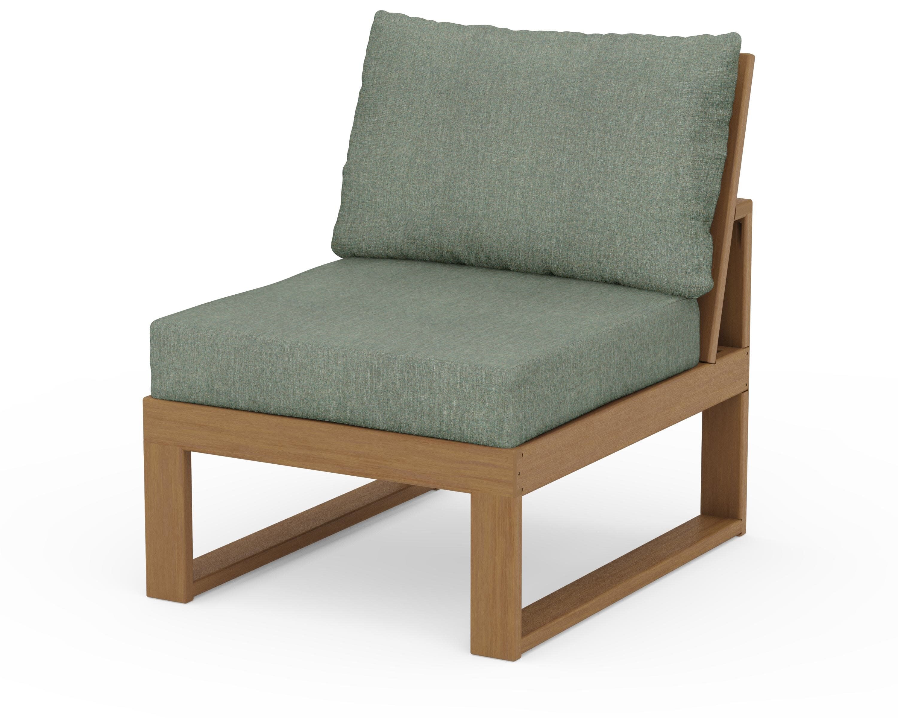 Modular Armless Chair in Natural / Cast Sage