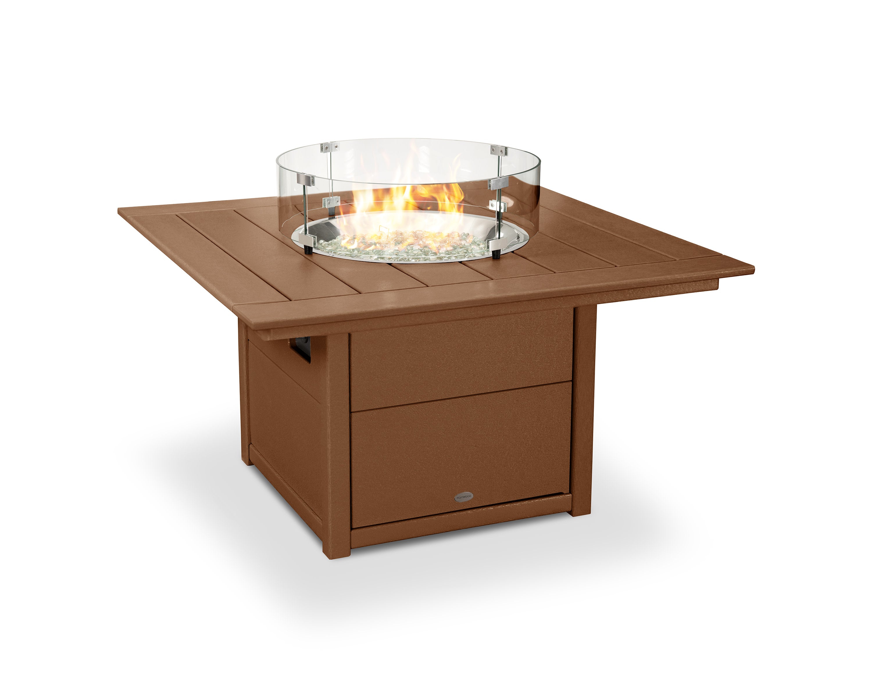 Square 42" Fire Pit Table in Teak