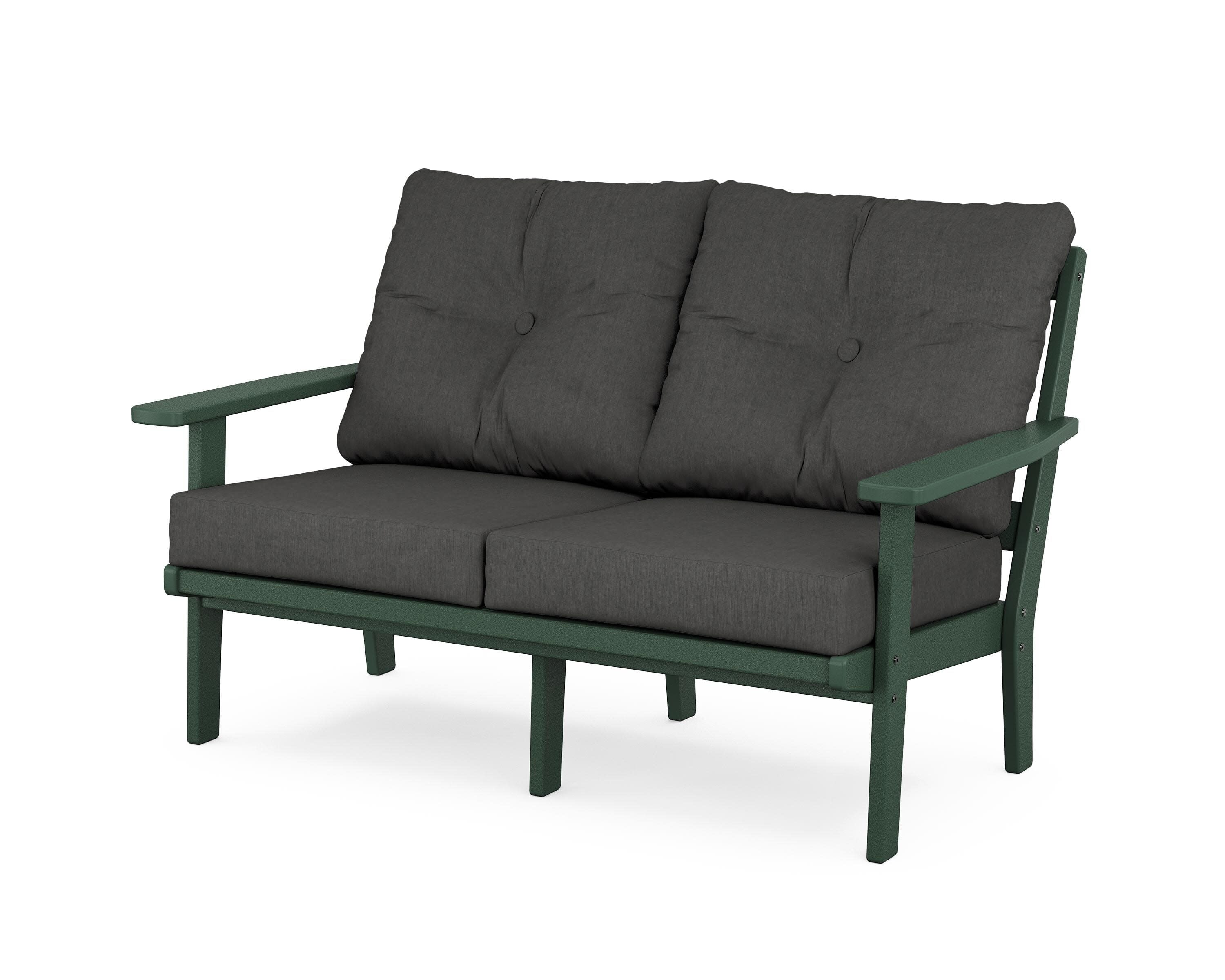Oxford Deep SeatingLoveseat in Green / Spectrum Carbon