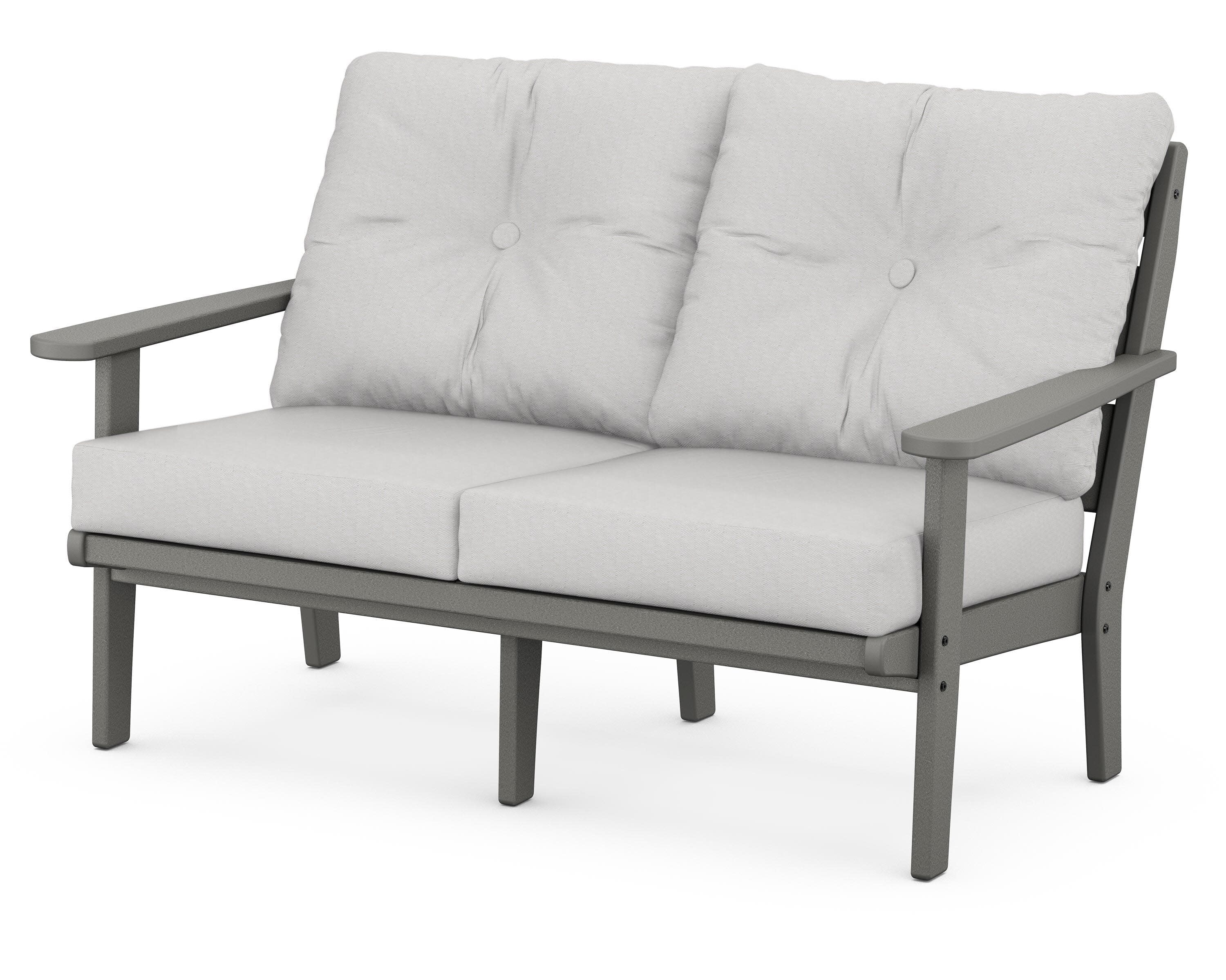 Lakeside Deep Seating Loveseat in Slate Grey / Diamond in the Rough