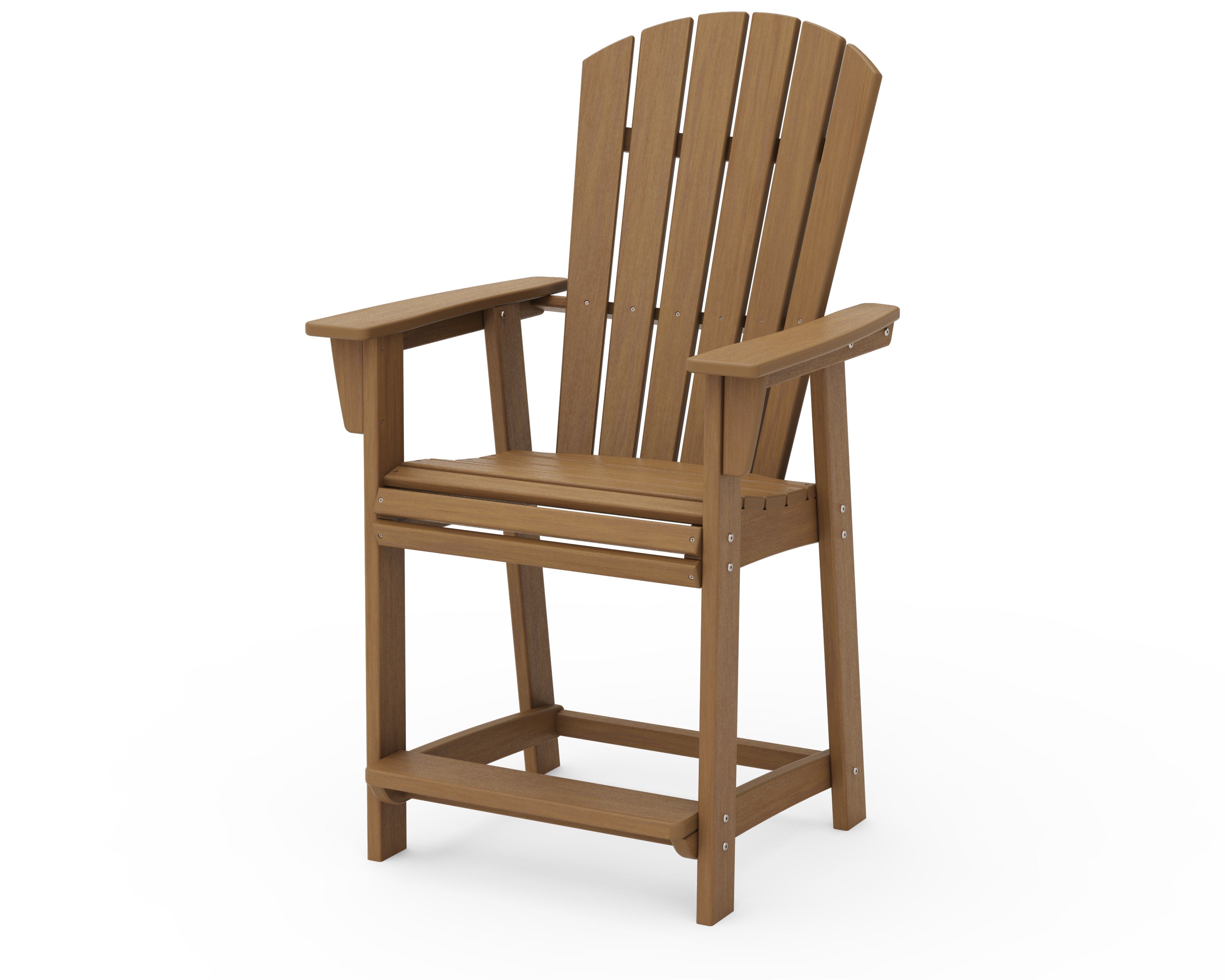 Nautical Curveback Adirondack Counter Chair in Natural