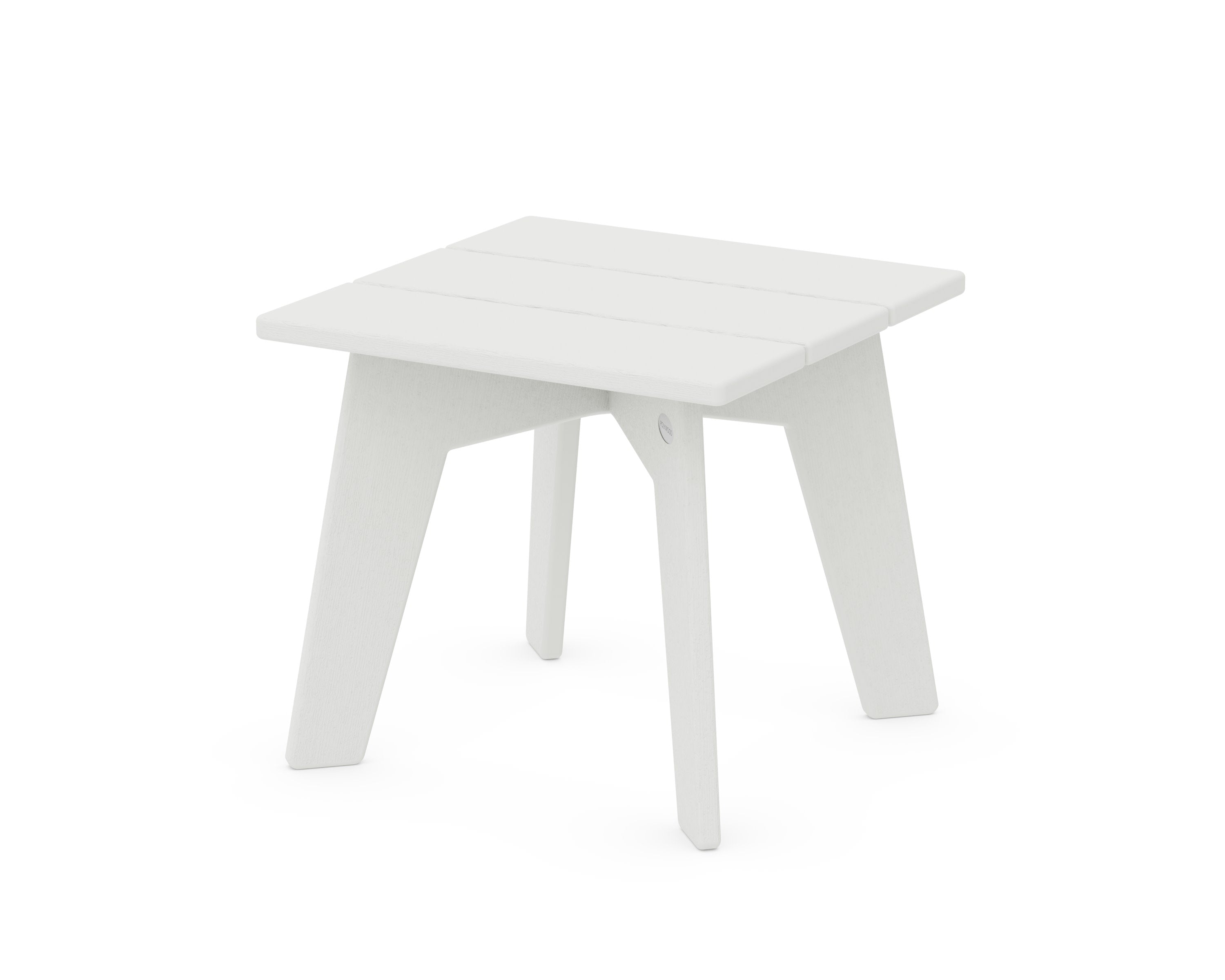 Riviera Modern Side Table in Vintage White