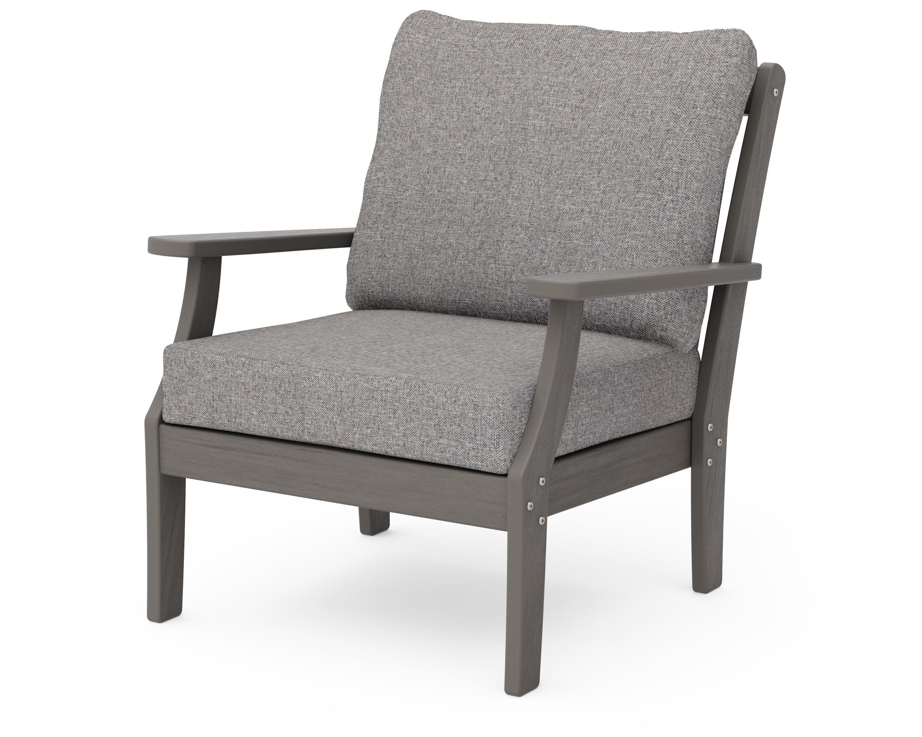 Braxton Deep Seating Chair in Driftwood / Grey Mist