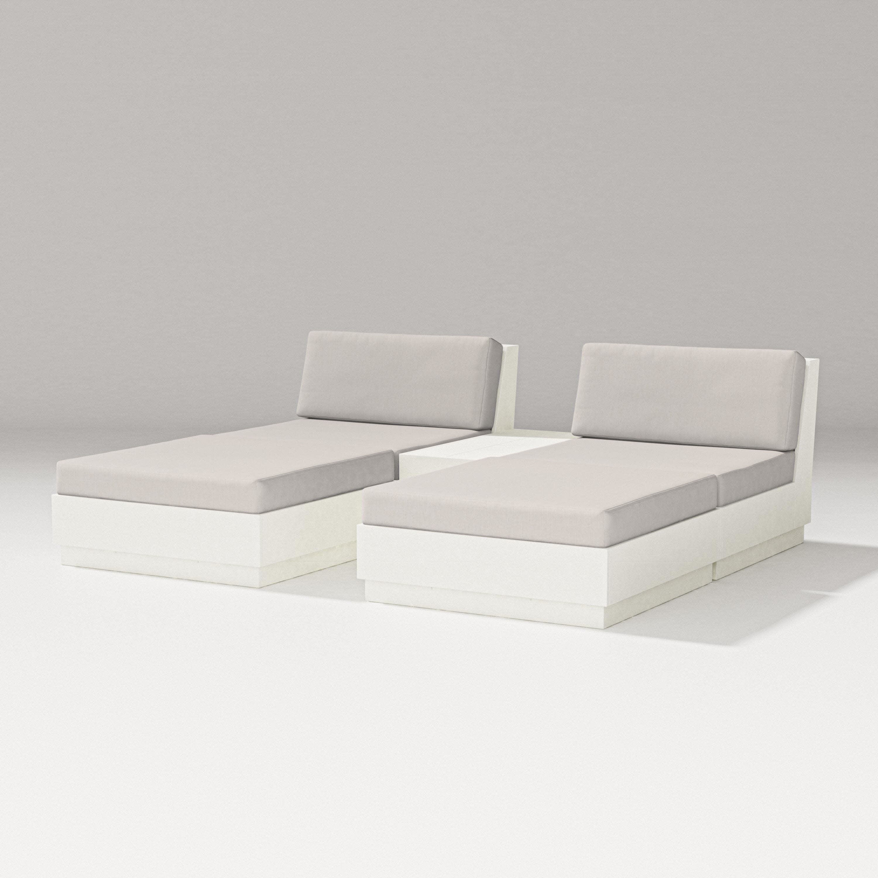 Elevate Double Chaise Set in Vintage White / Cast Ash