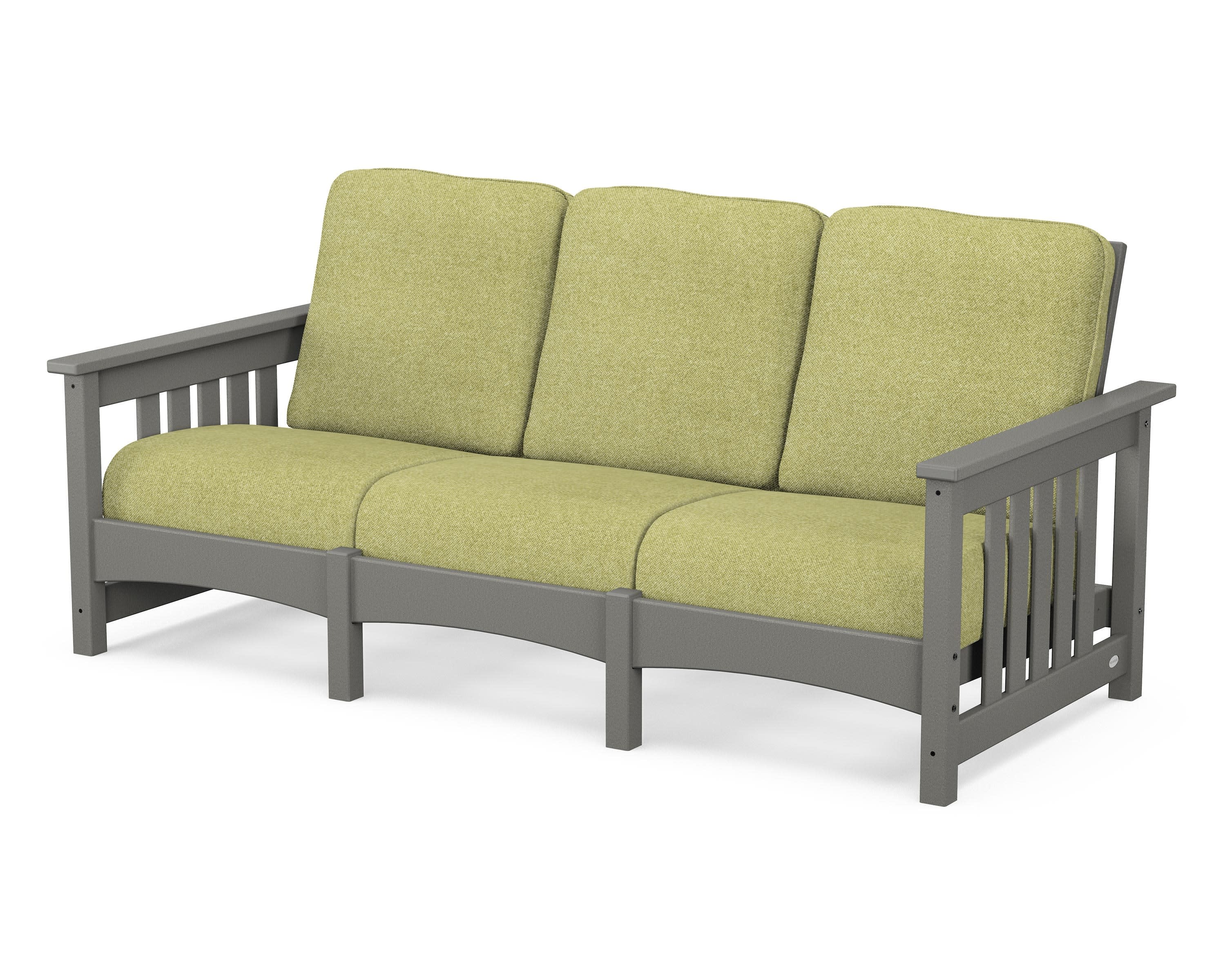 Club Mission Sofa in Slate Grey / Chartreuse Boucle