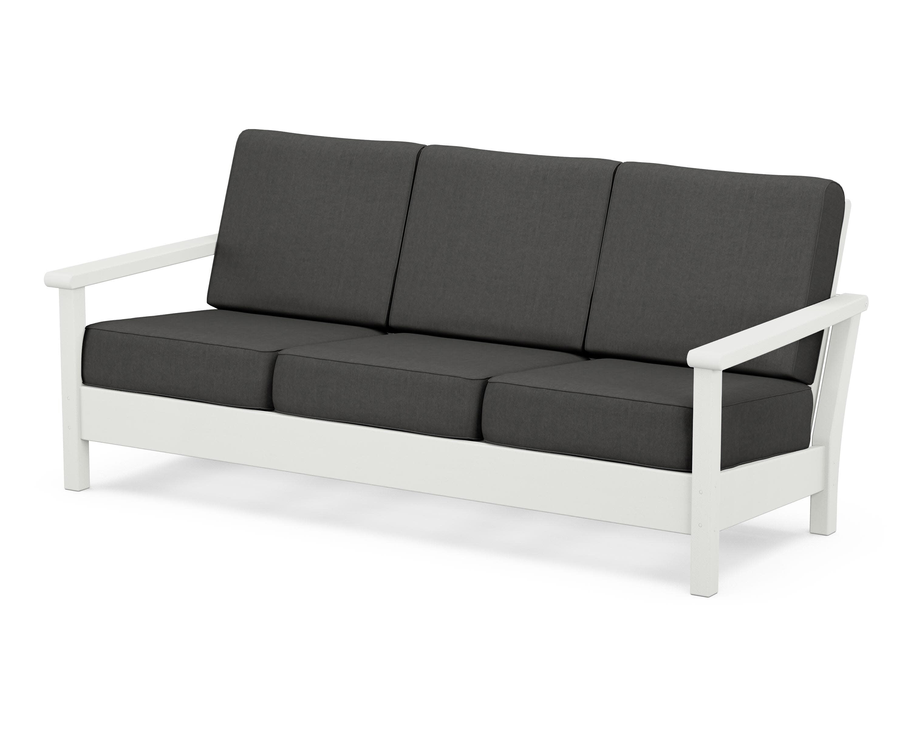 Harbour Deep Seating Sofa in Vintage White / Spectrum Carbon