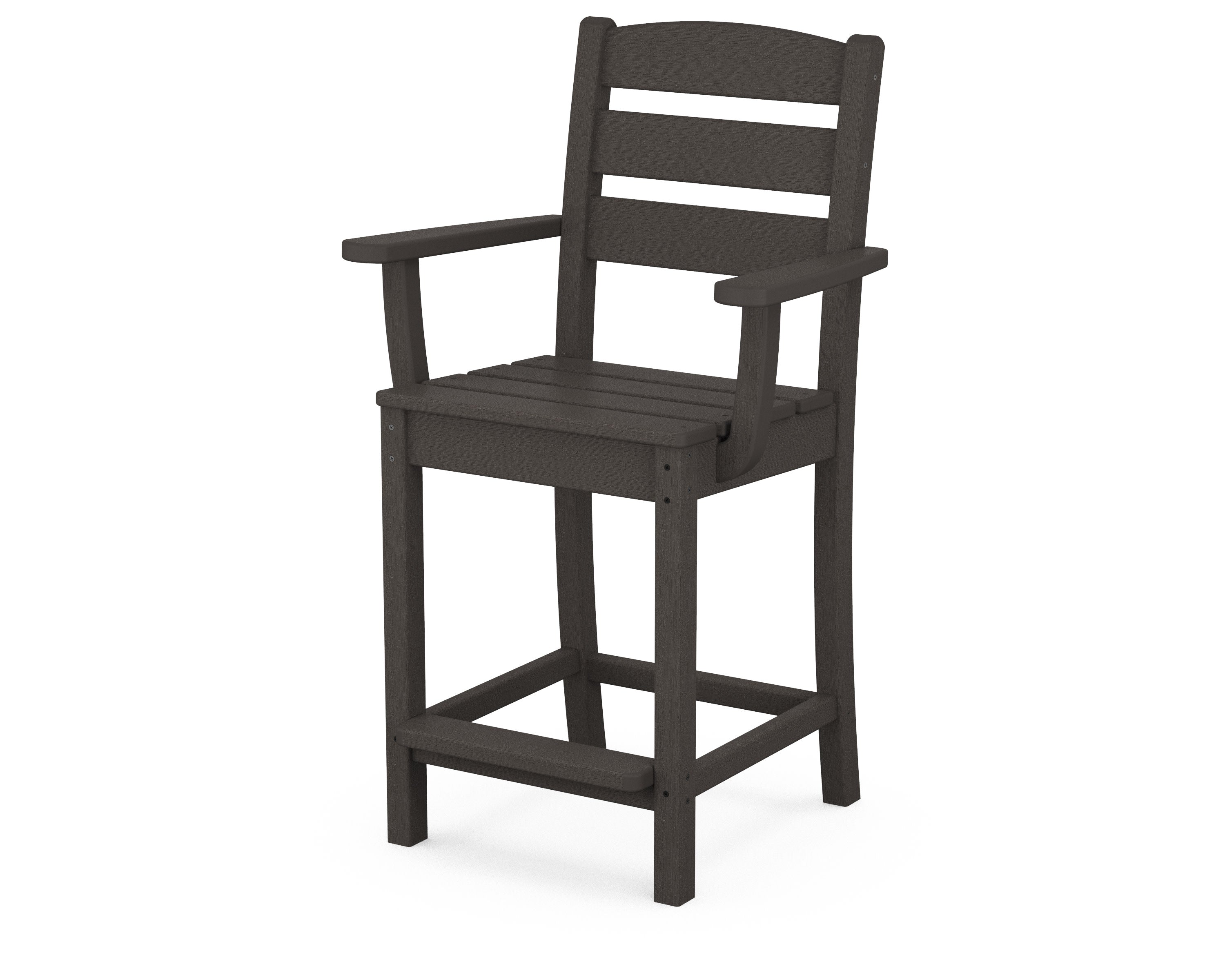 Lakeside Counter Arm Chair in Vintage Coffee