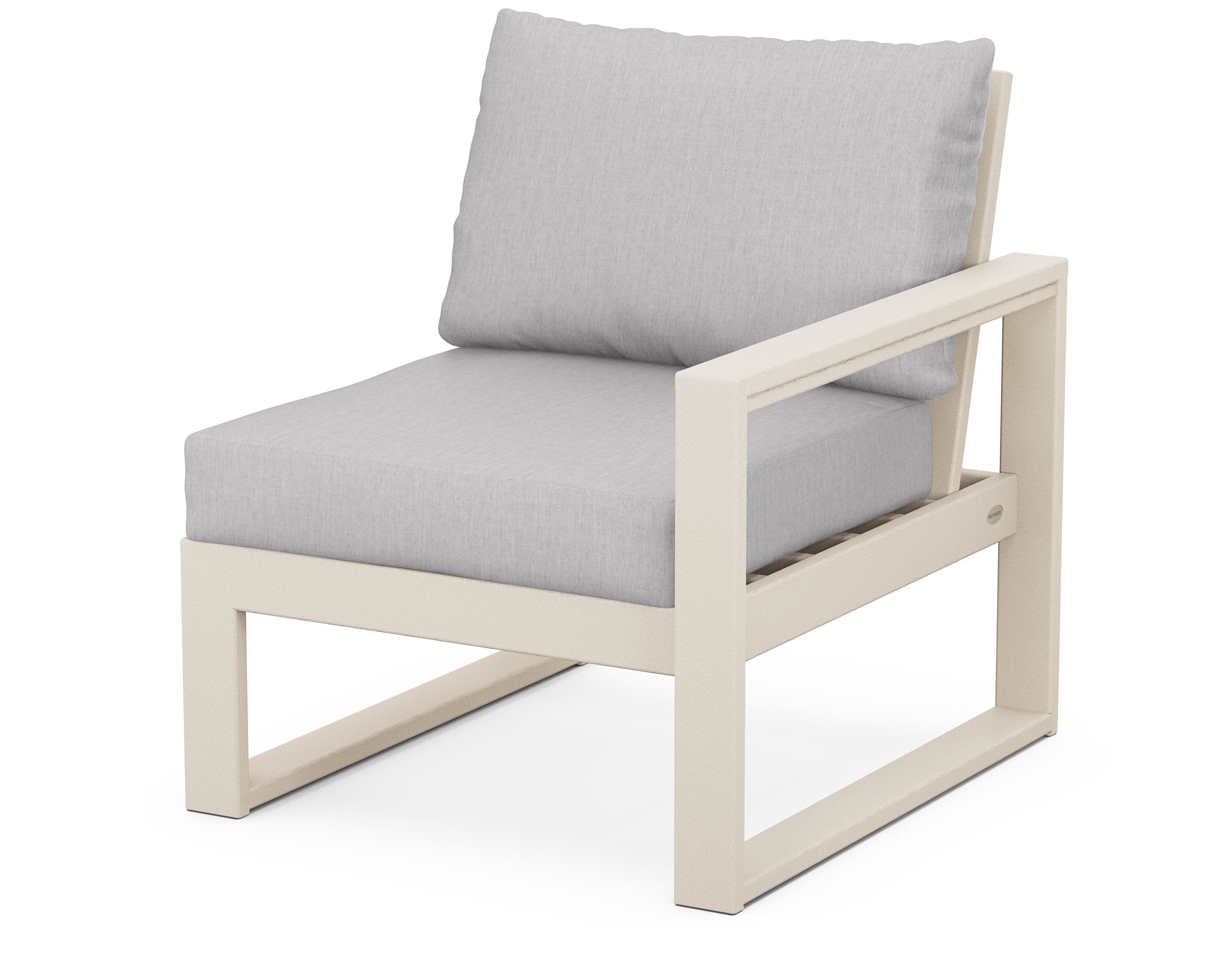 EDGE Modular Right Arm Chair in Sand / Granite