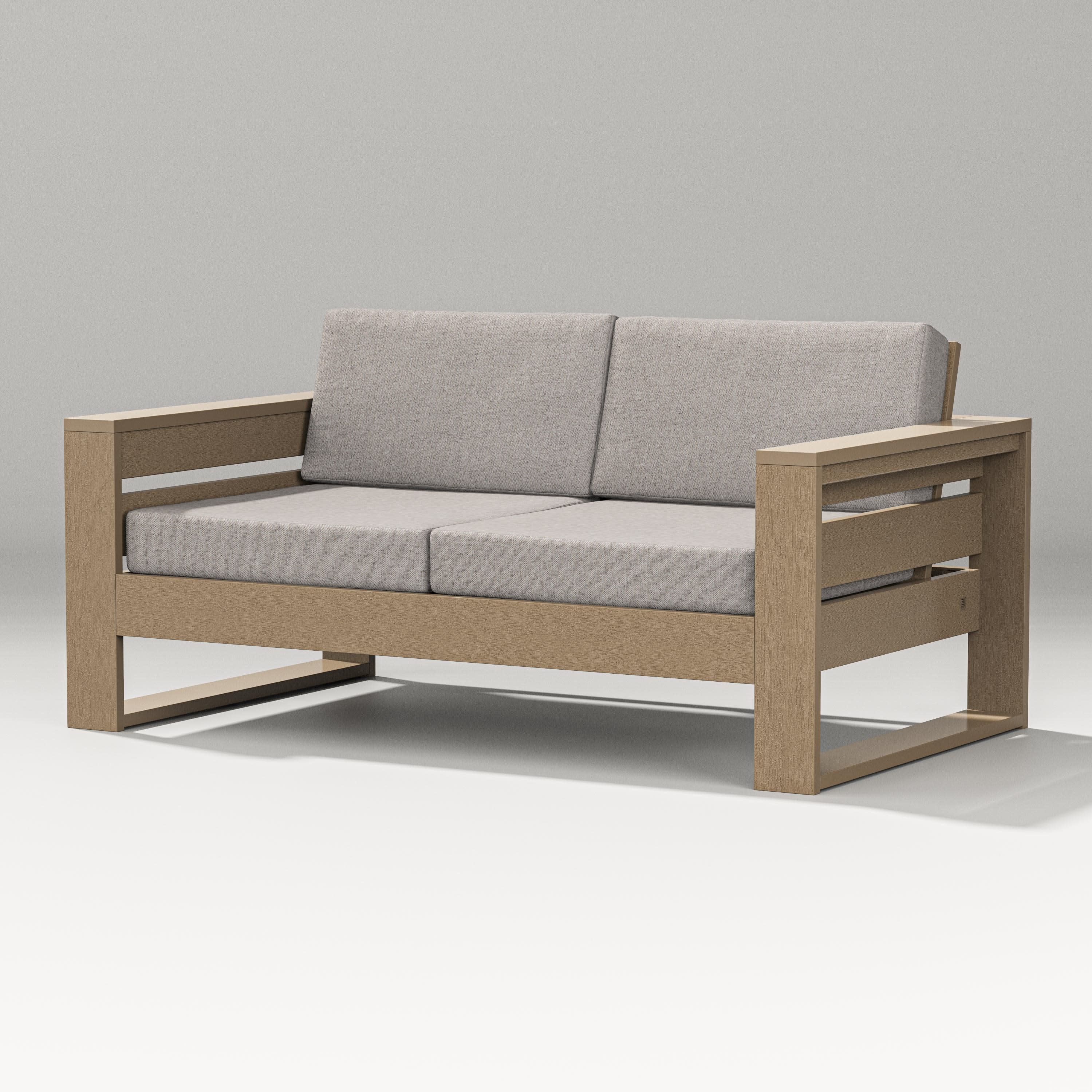 Latitude Loveseat in Vintage Sahara / Weathered Tweed