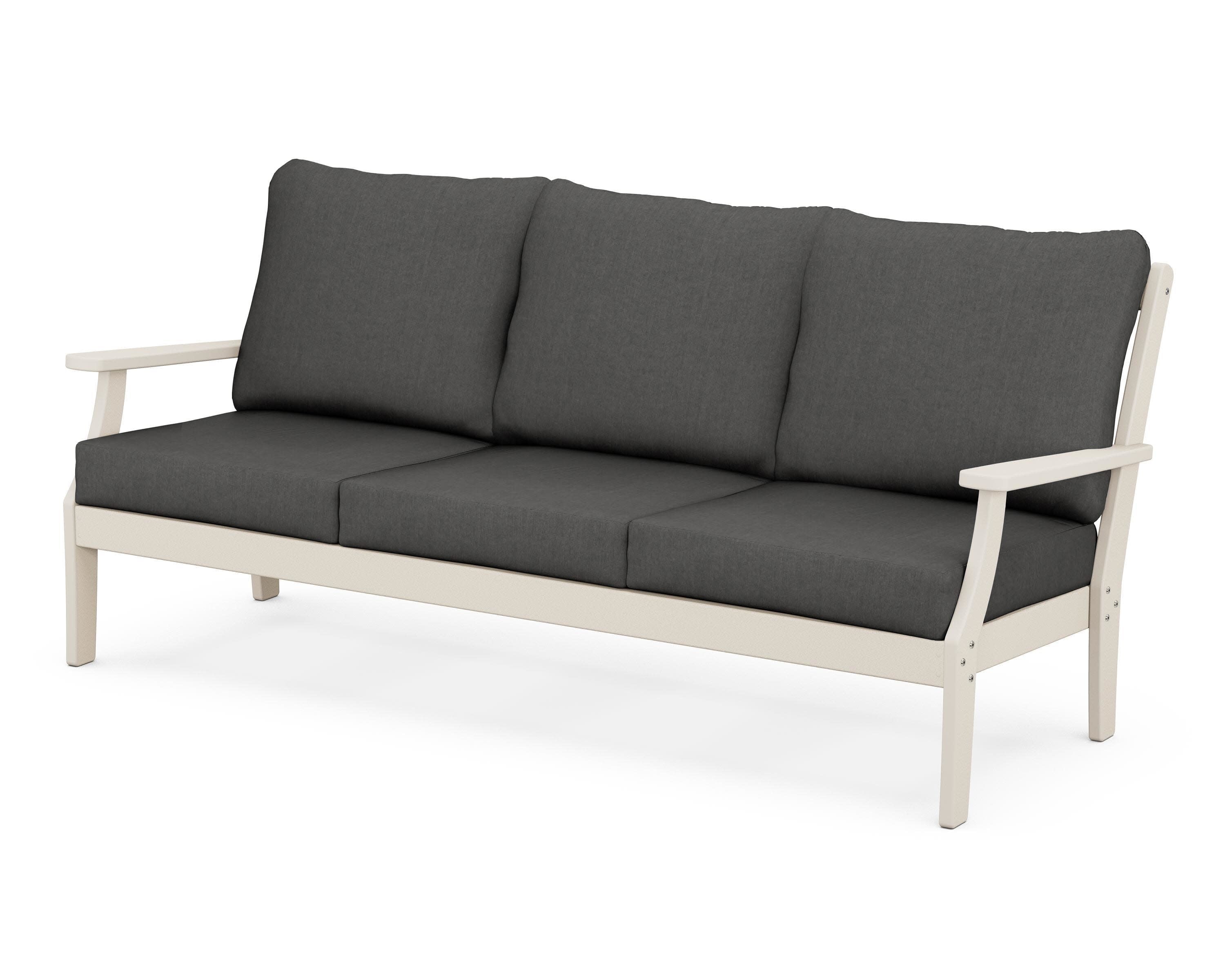 Braxton Deep Seating Sofa in Sand / Spectrum Carbon
