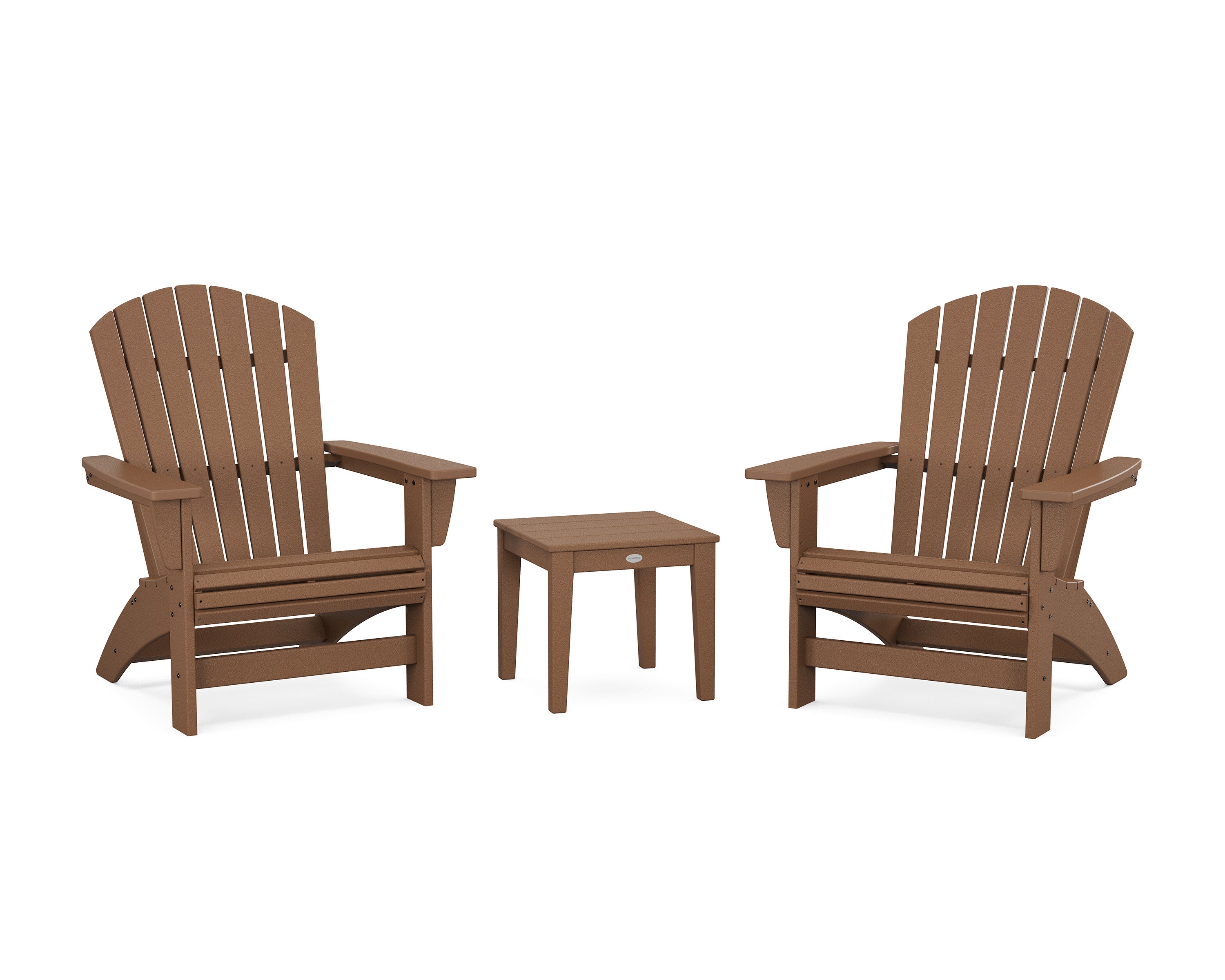 3-Piece Nautical Grand Adirondack Set in Teak