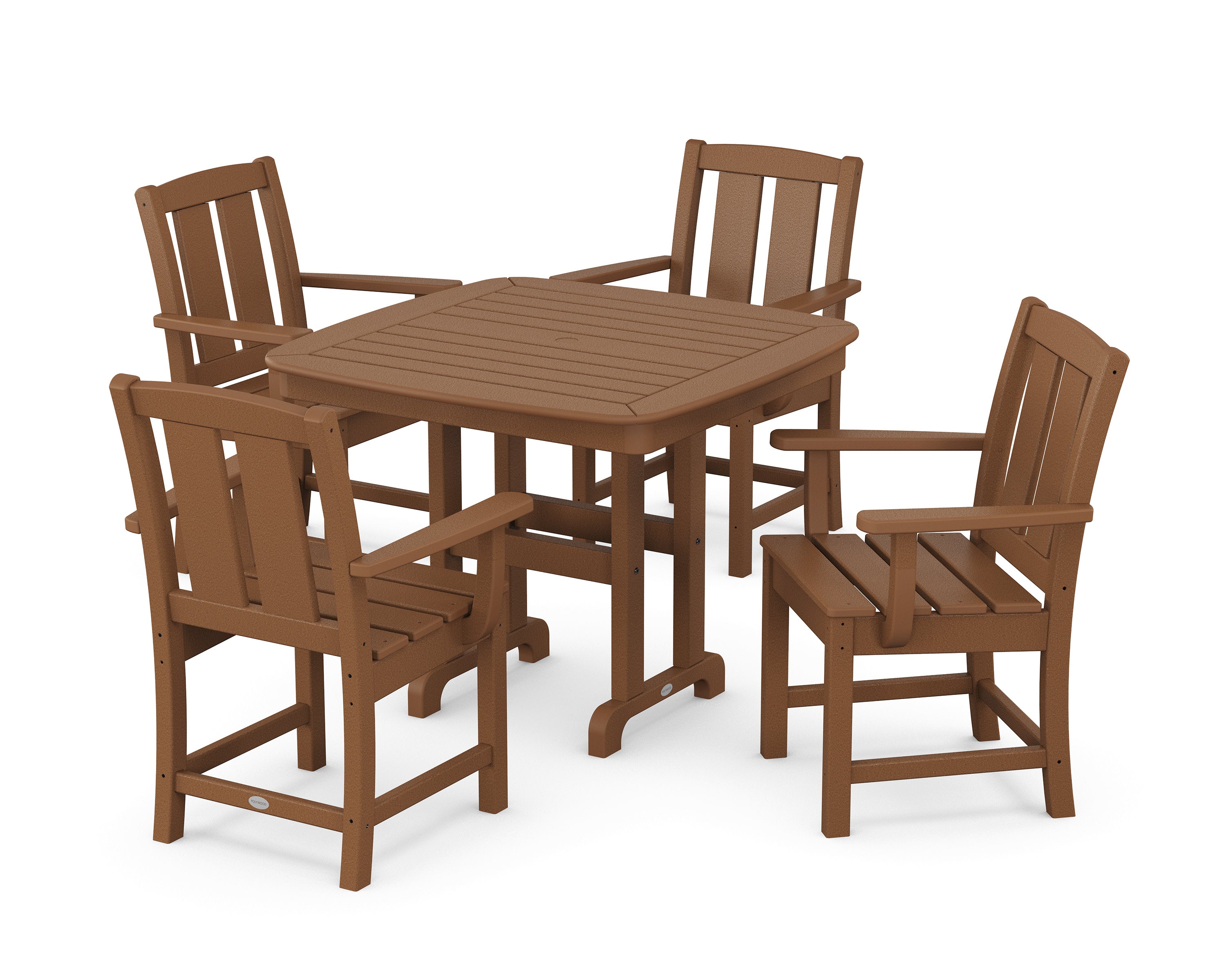 Mission 5-Piece Dining Set in Teak