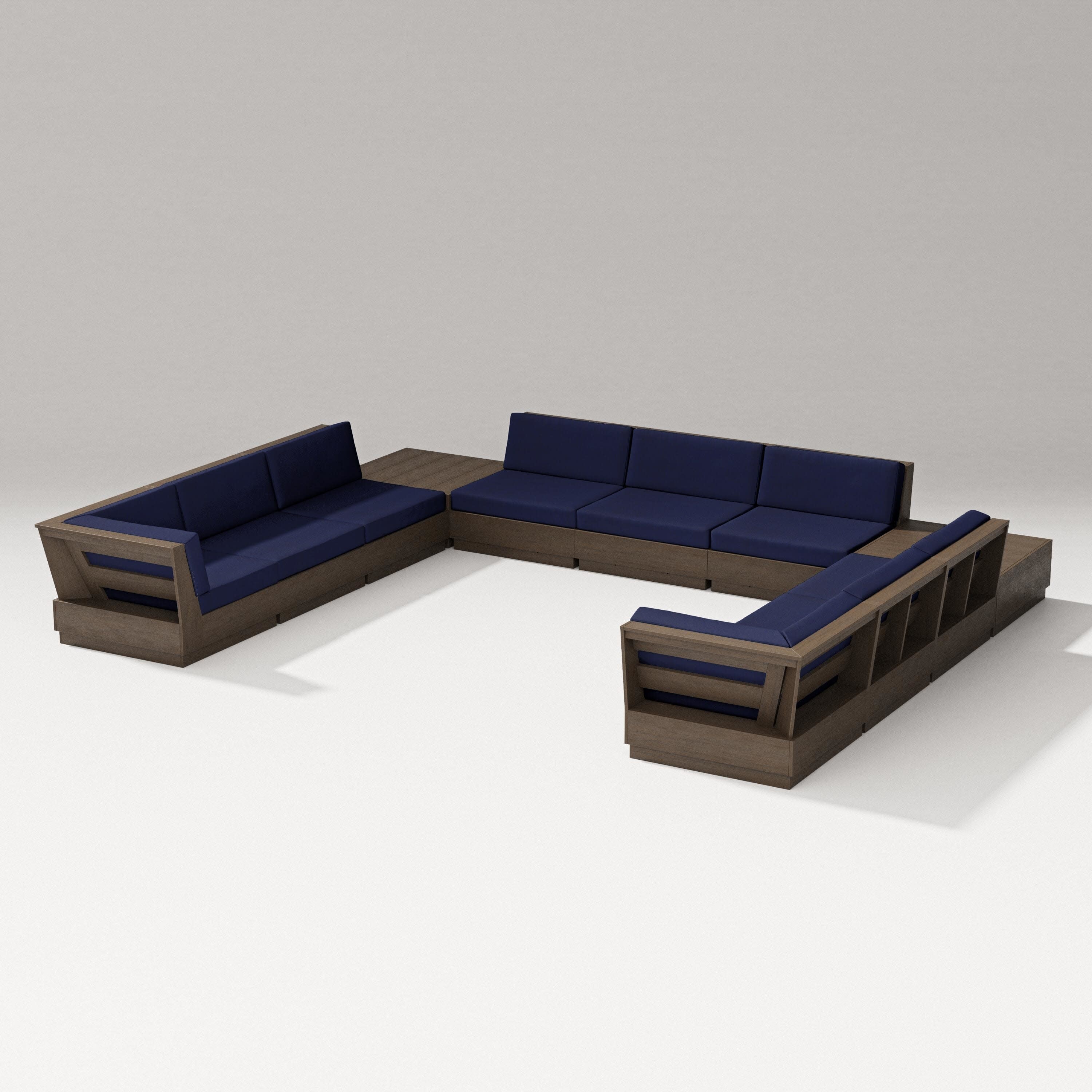 Elevate 11-Piece U-Shaped Sofa Sectional in Kona / Navy