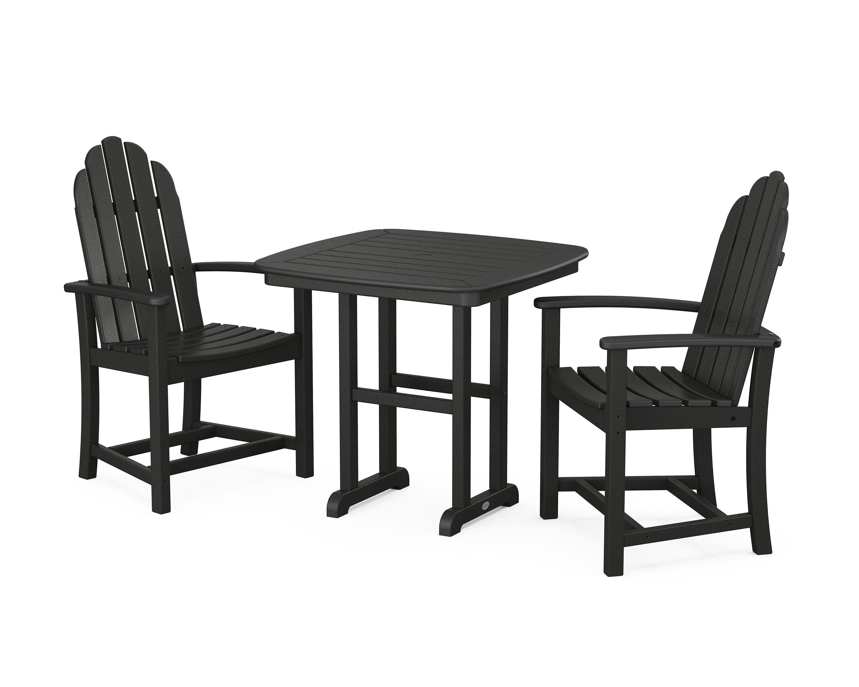 Classic Adirondack 3-Piece Dining Set in Black