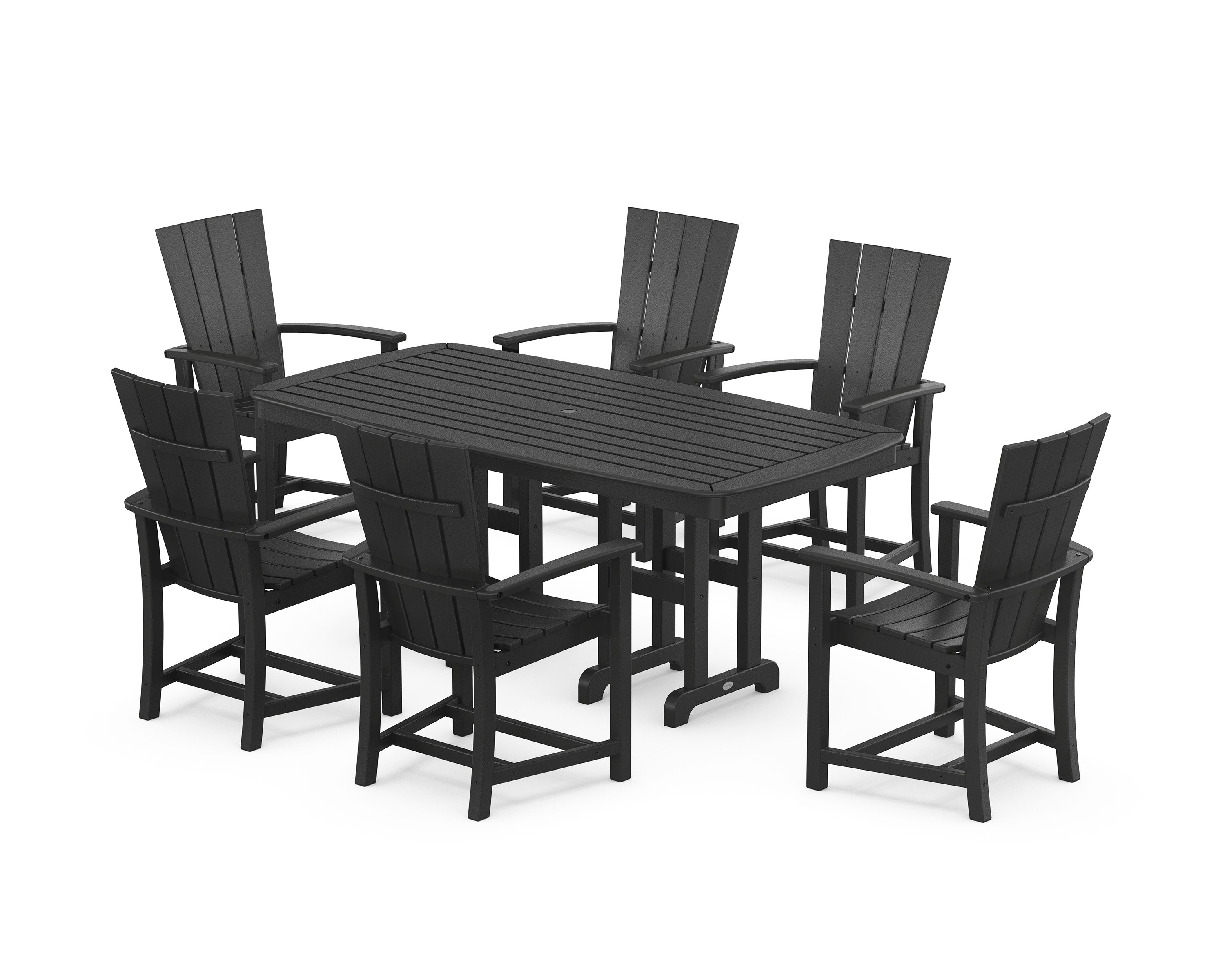 Quattro 7-Piece Dining Set in Black
