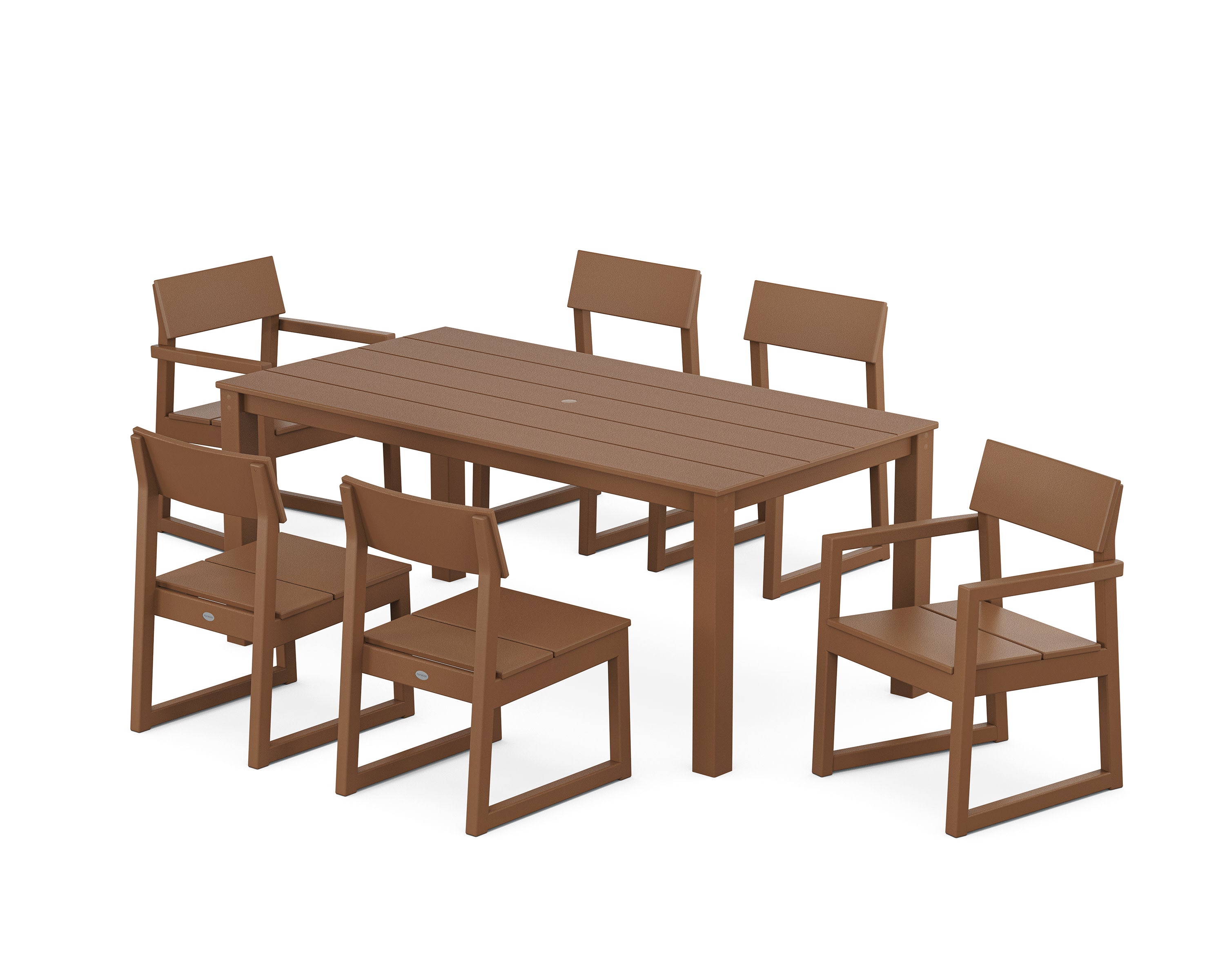 EDGE 7-Piece Parsons Dining Set in Teak