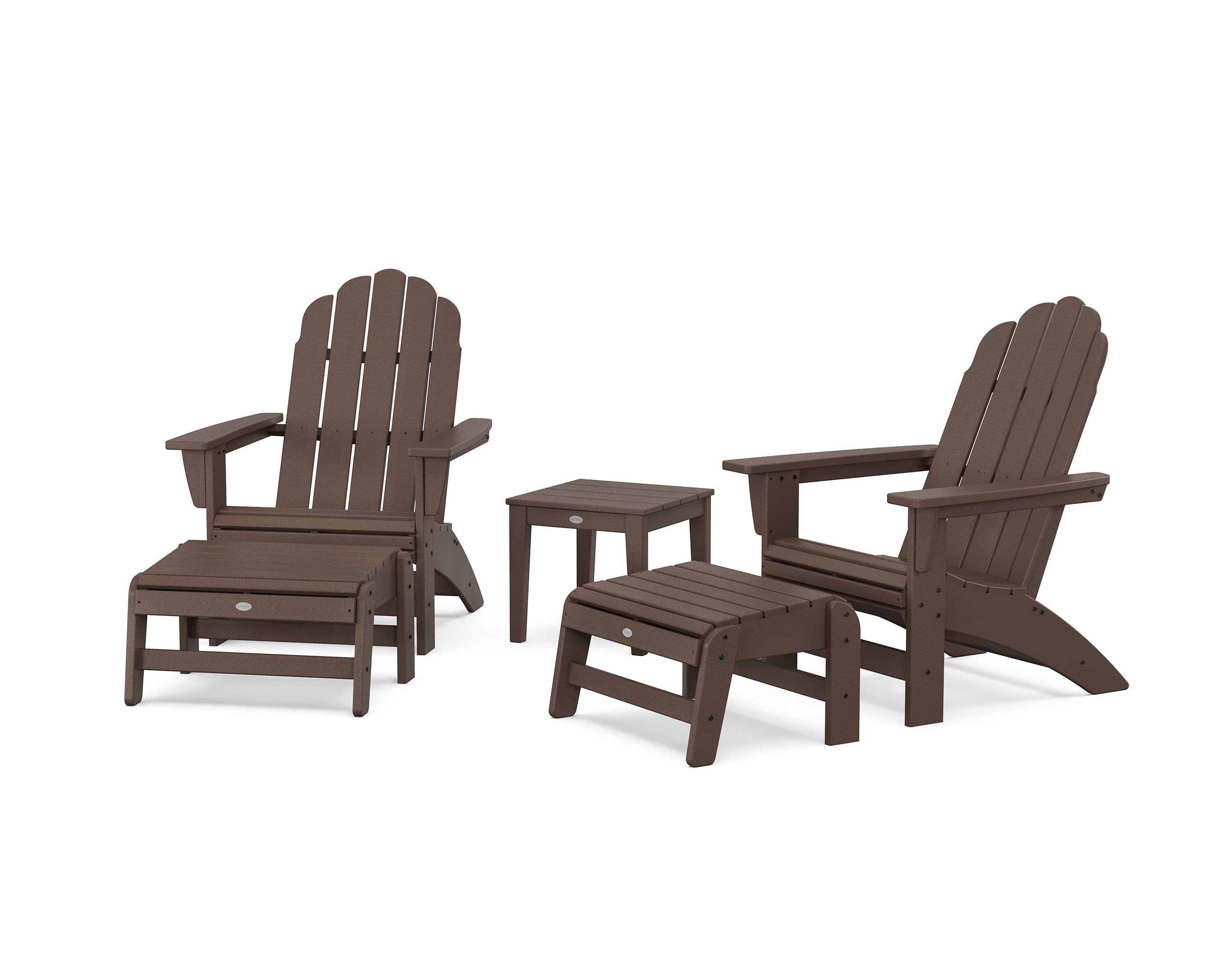 5-Piece Vineyard Grand Adirondack Set in Mahogany