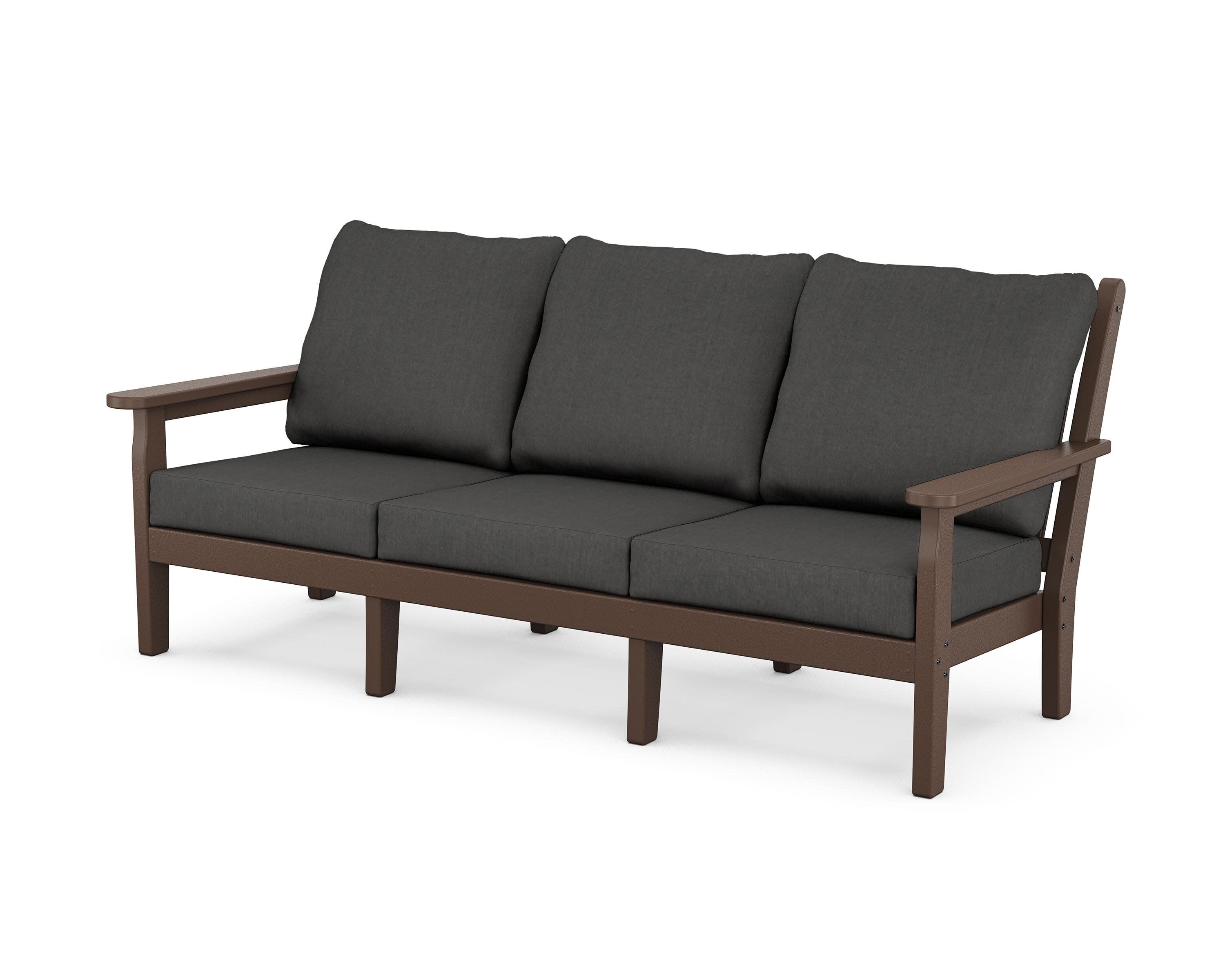 Chippendale Deep Seating Sofa in Mahogany / Spectrum Carbon
