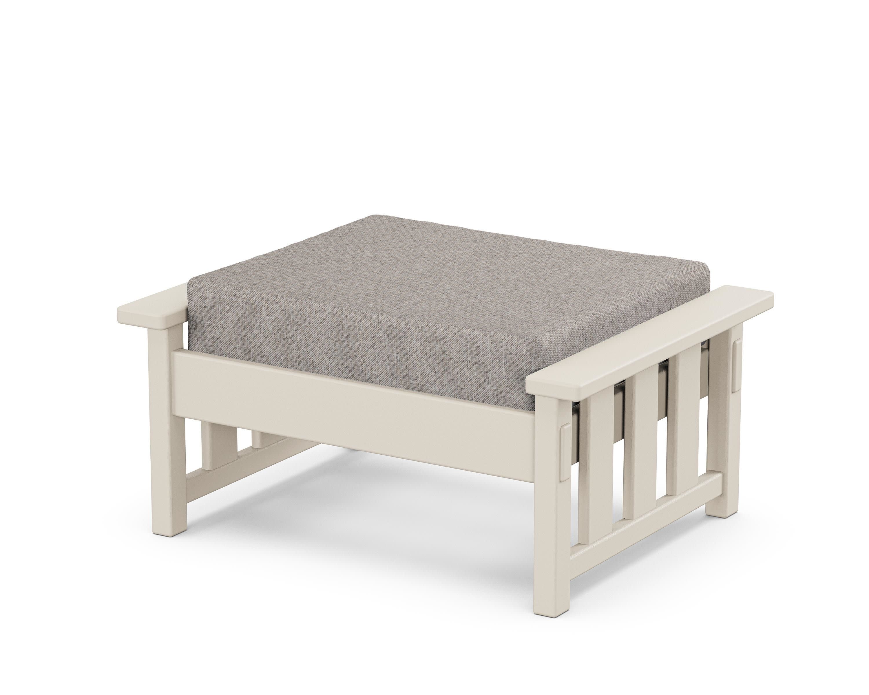 Acadia Deep Seating Ottoman in Sand / Weathered Tweed