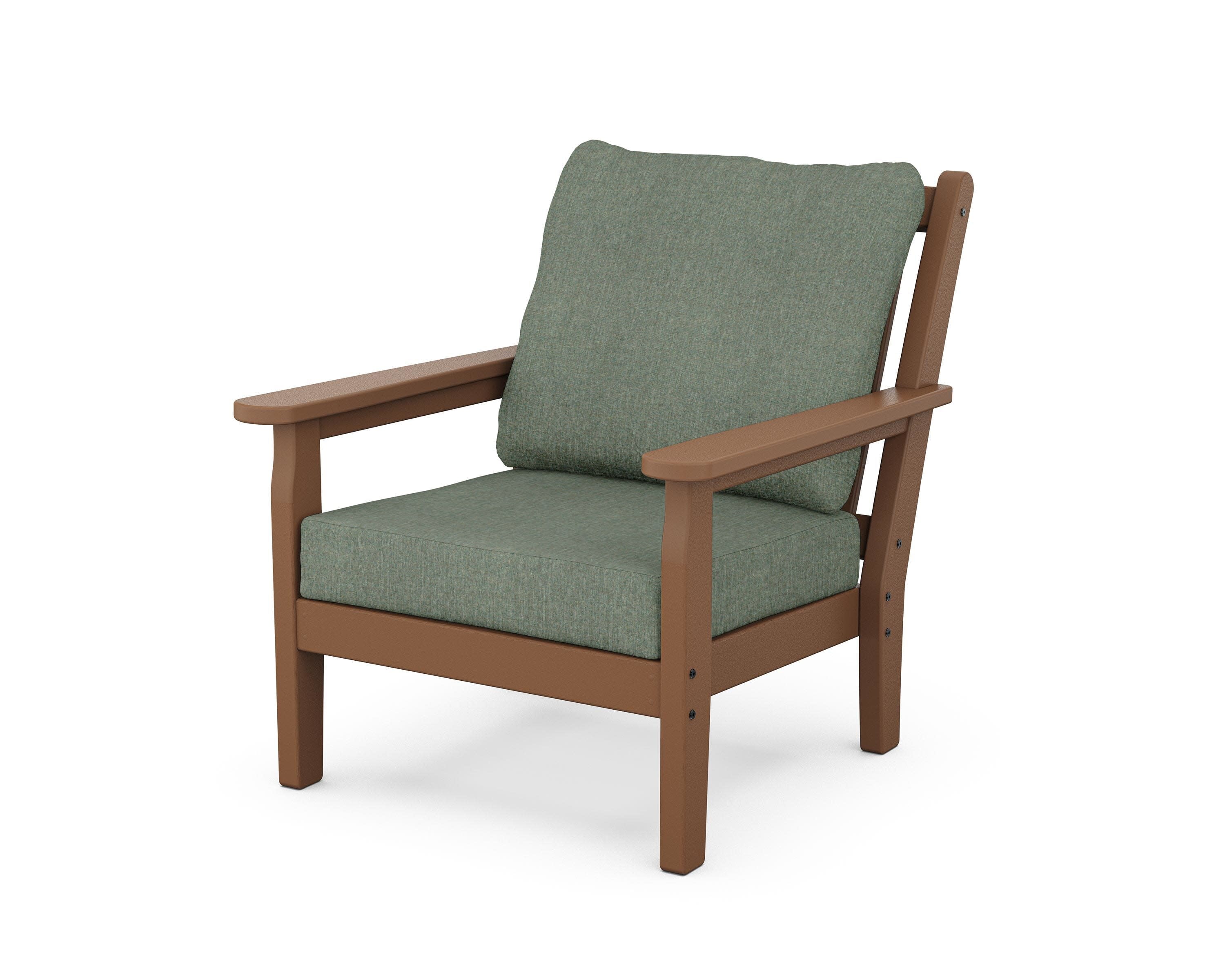Chippendale Deep Seating Chair in Teak / Cast Sage