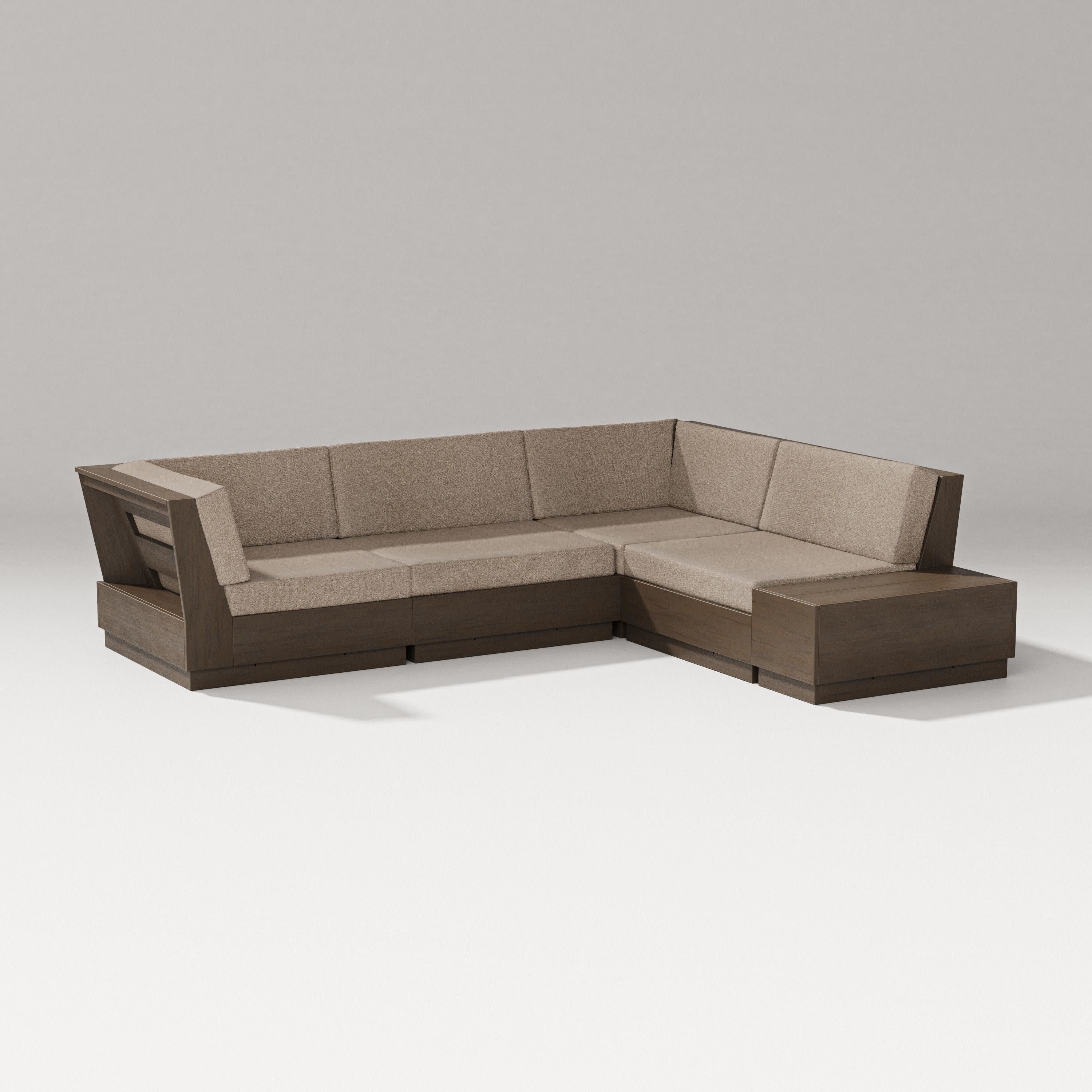 Elevate Corner Sectional in Kona / Spiced Burlap