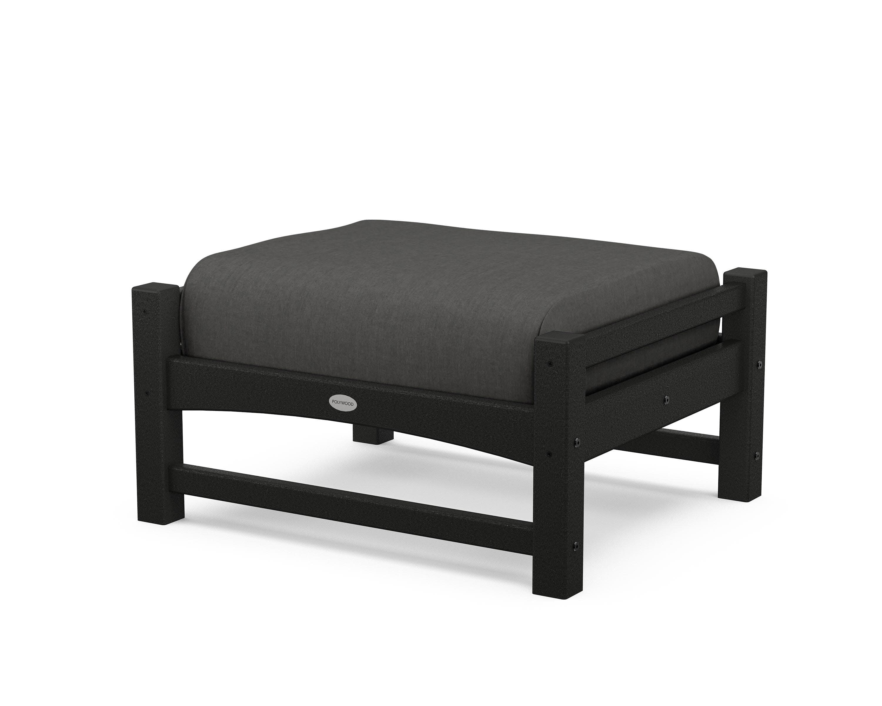 Club Ottoman in Black / Spectrum Carbon