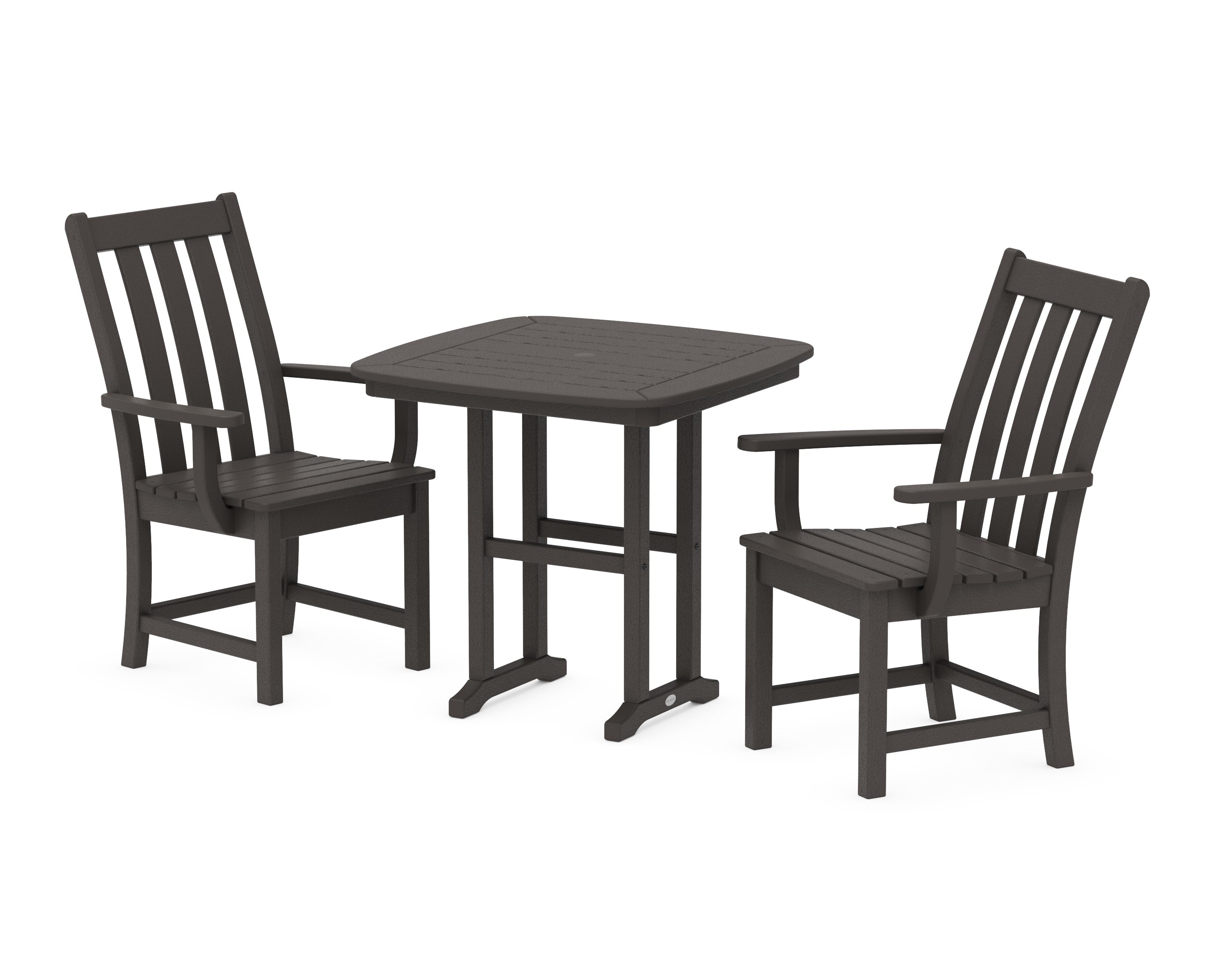 Vineyard 3-Piece Dining Set in Vintage Coffee