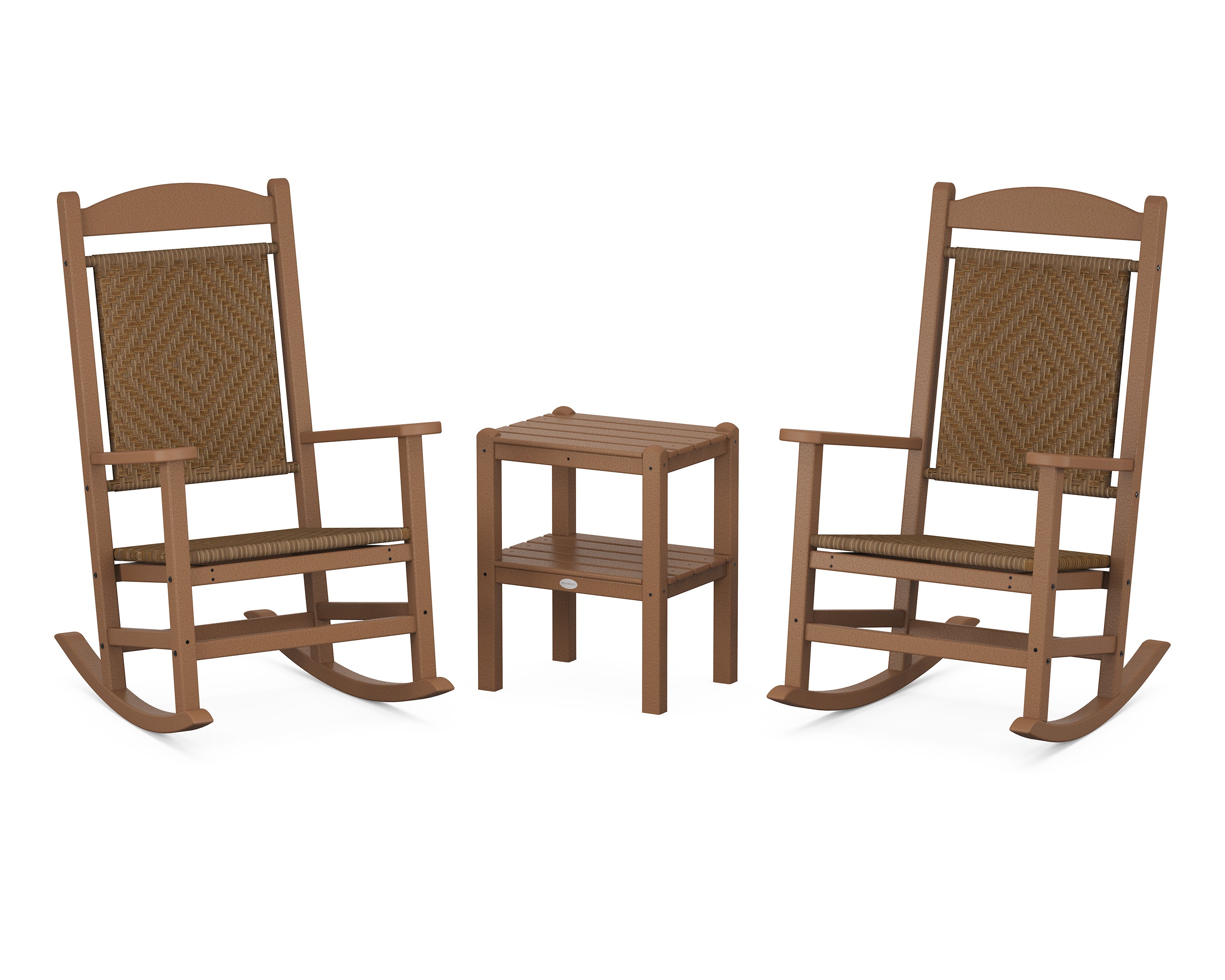 Presidential Woven Rocker 3-Piece Set in Teak / Tigerwood