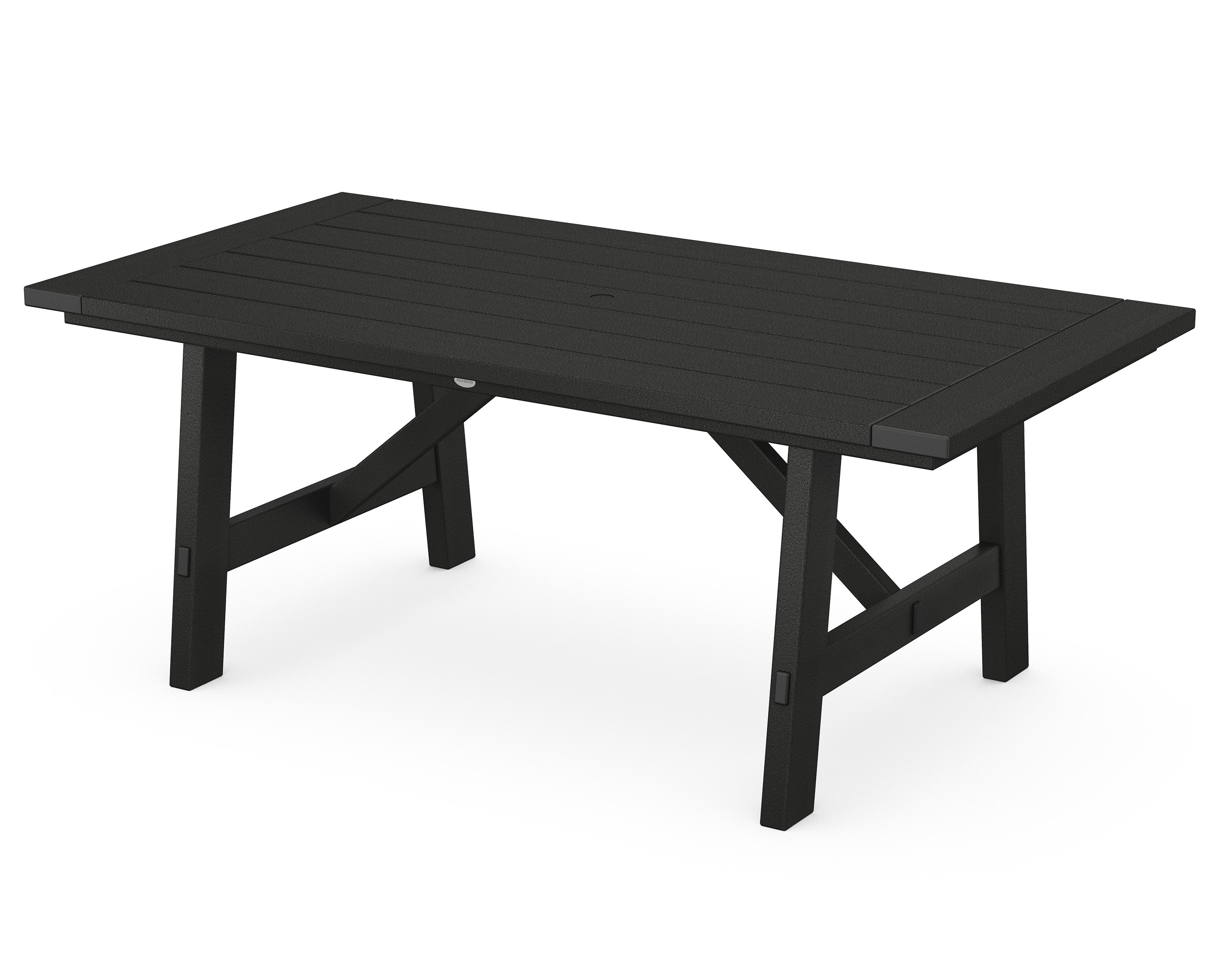 Rustic Farmhouse 39" x 75" Dining Table in Black