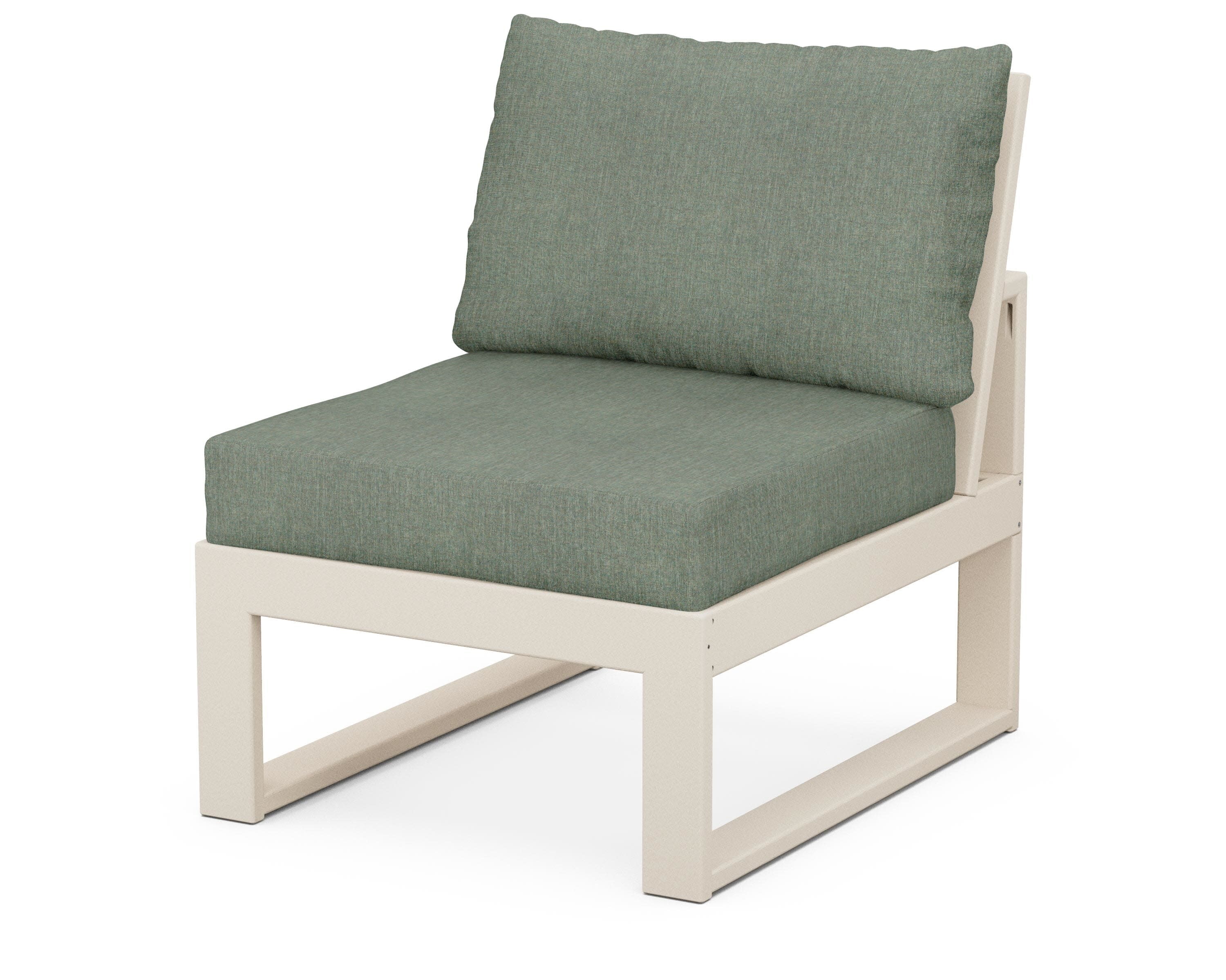 Modular Armless Chair in Sand / Cast Sage
