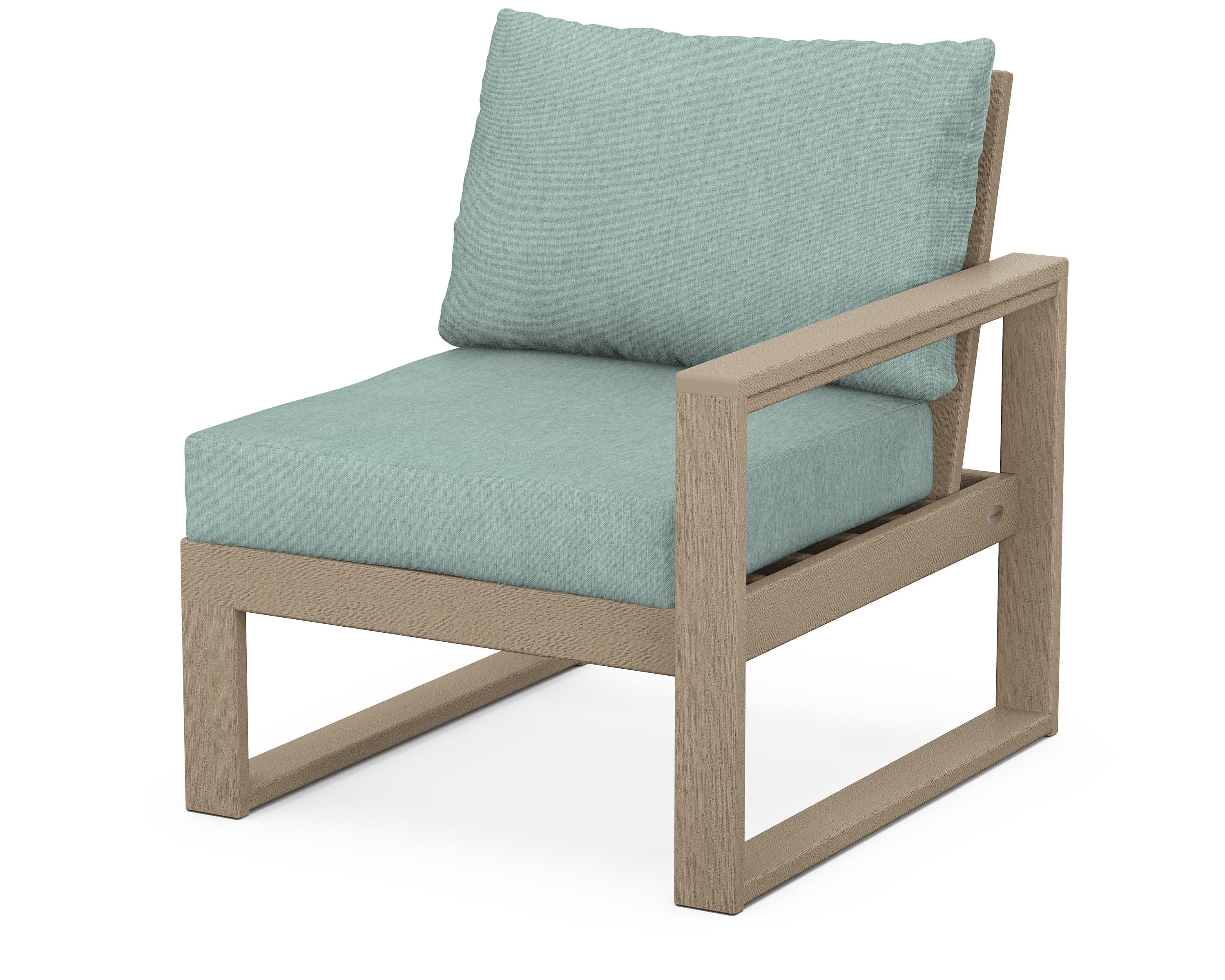 EDGE Modular Right Arm Chair in Vintage Sahara / Glacier Spa