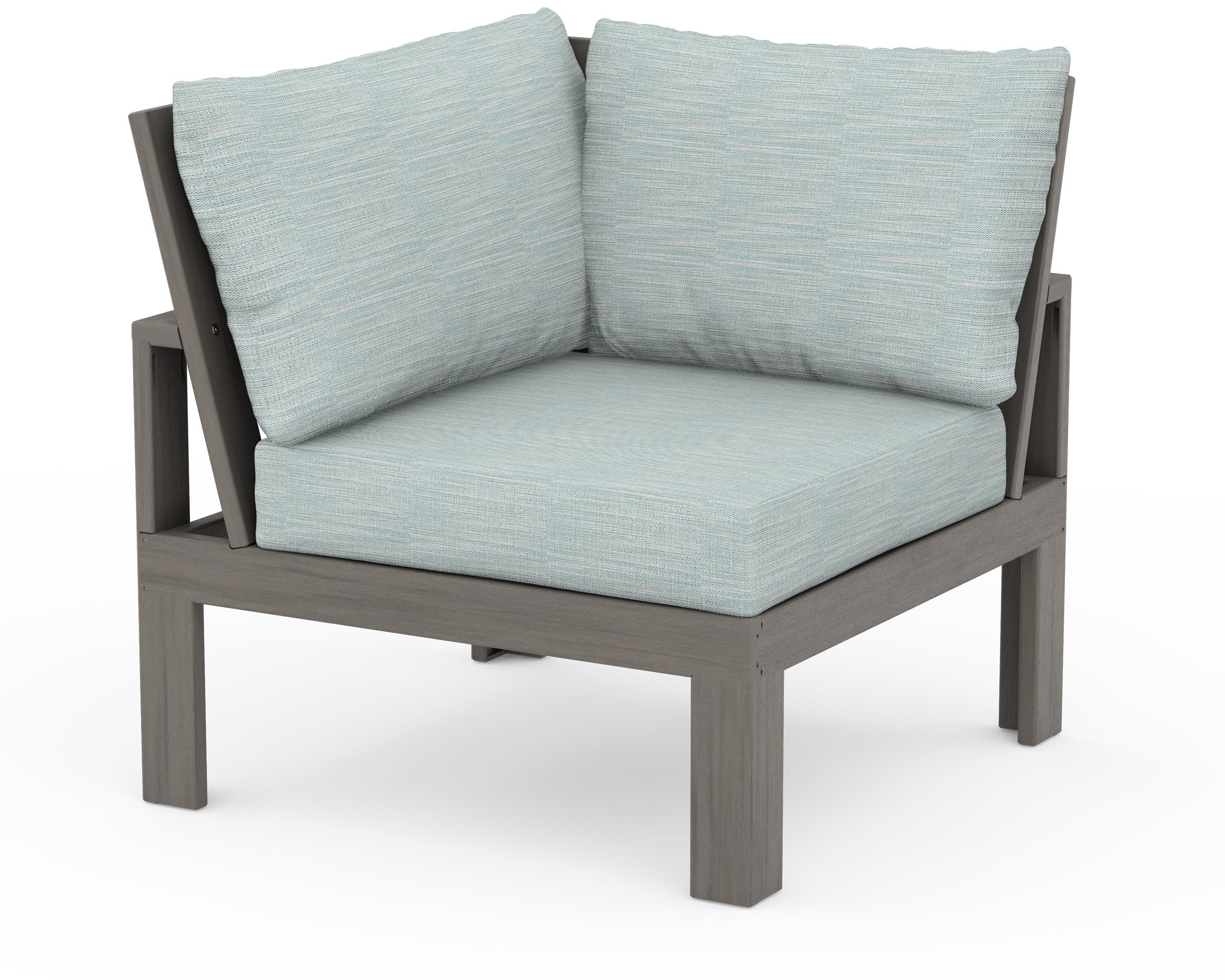 Modular Corner Chair in Driftwood / Soothe Mist