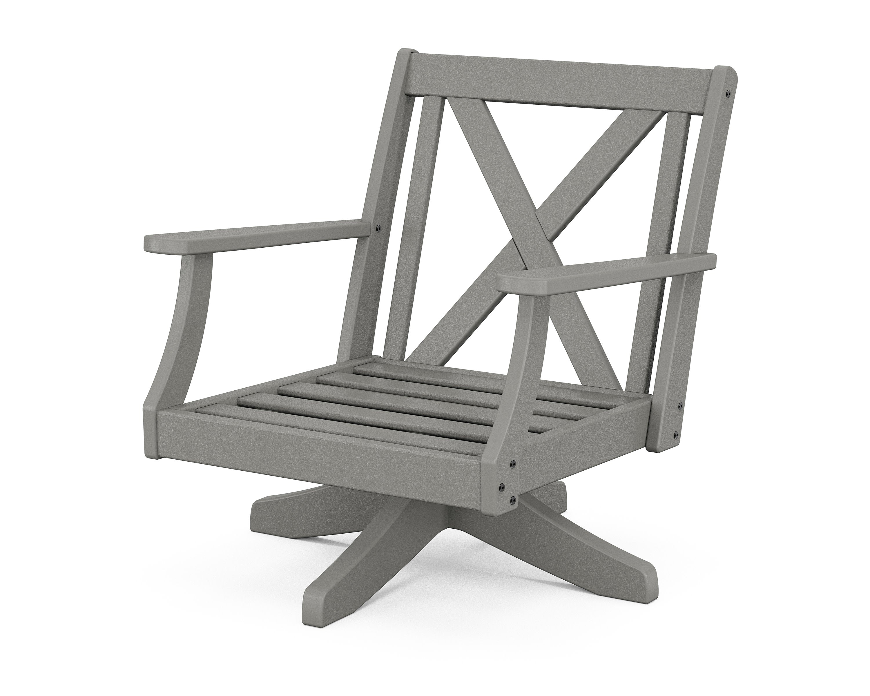 Braxton Deep Seating Swivel Chair Frame in Slate Grey