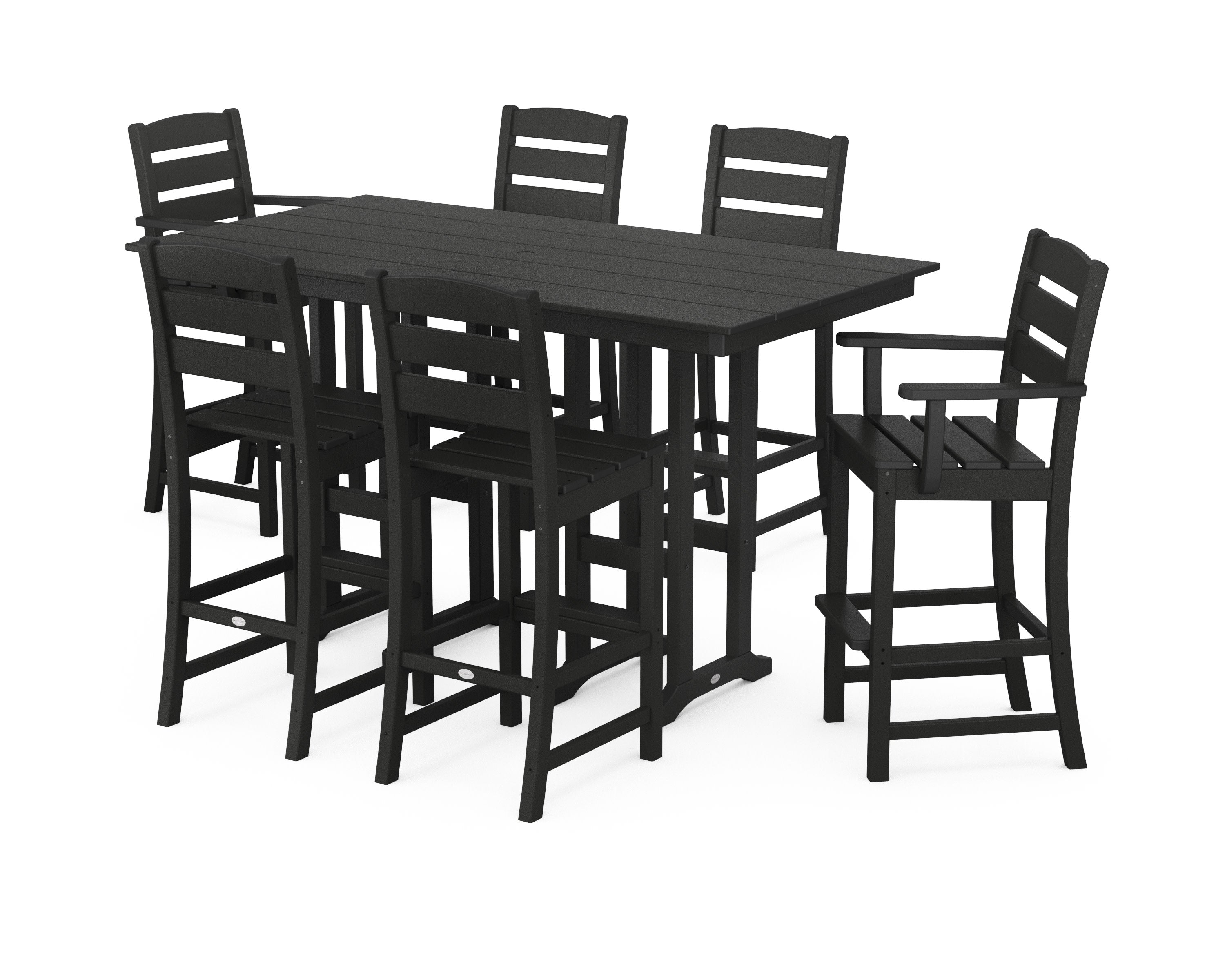 Lakeside 7-Piece Bar Set in Black