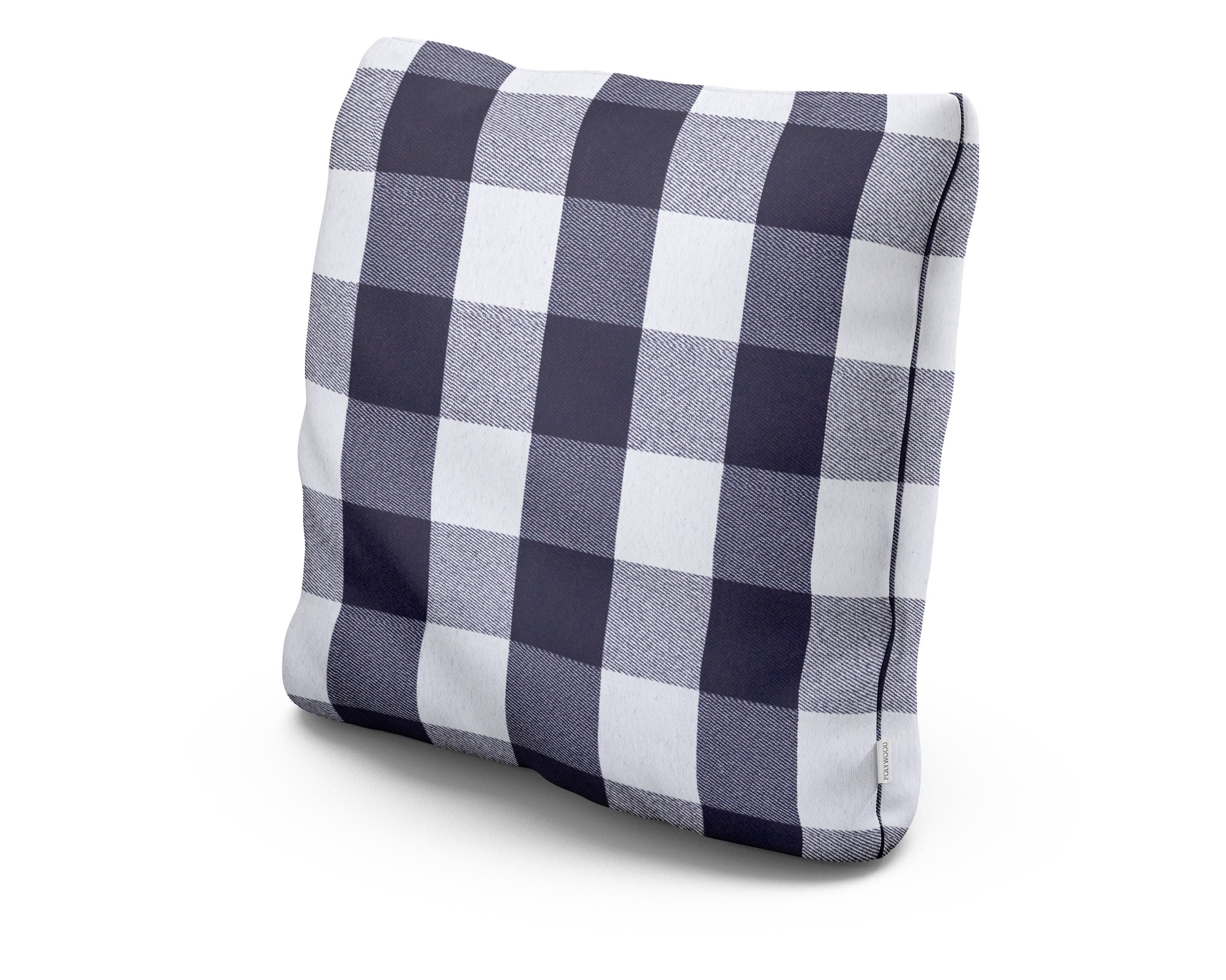 20" Outdoor Throw Pillow in Buffalo Plaid Navy