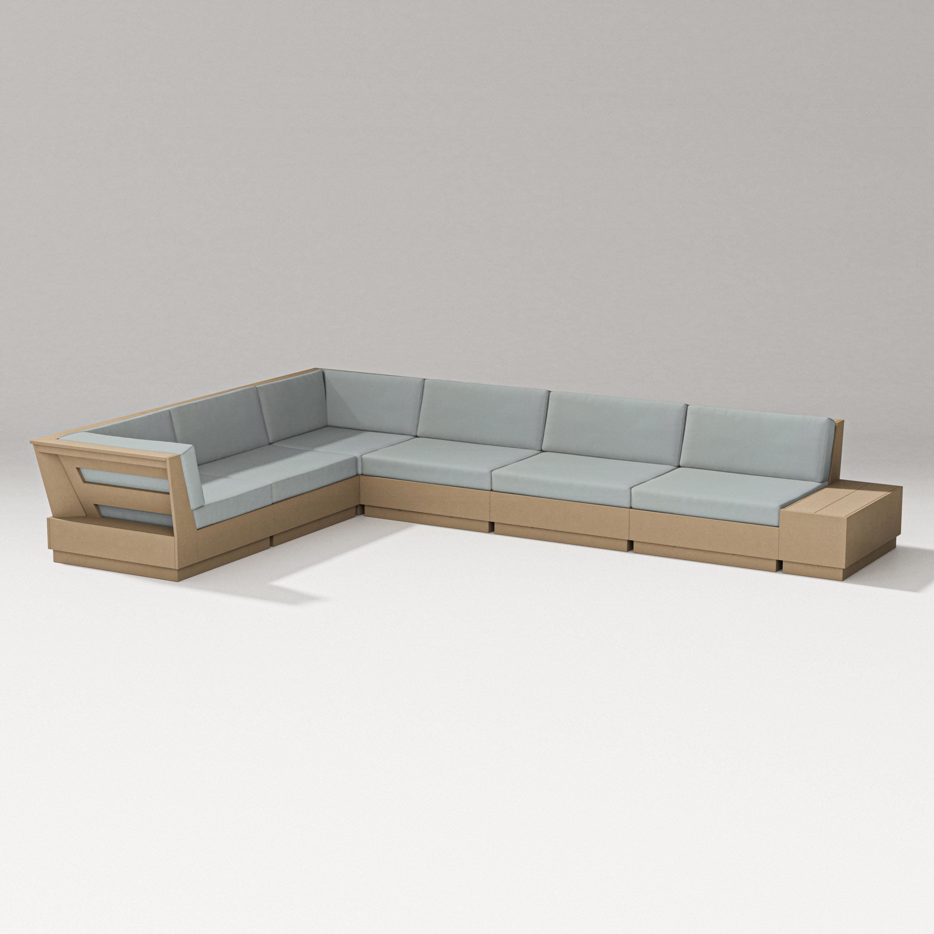 Elevate 7-Piece Corner Sectional in Vintage Sahara / Spa