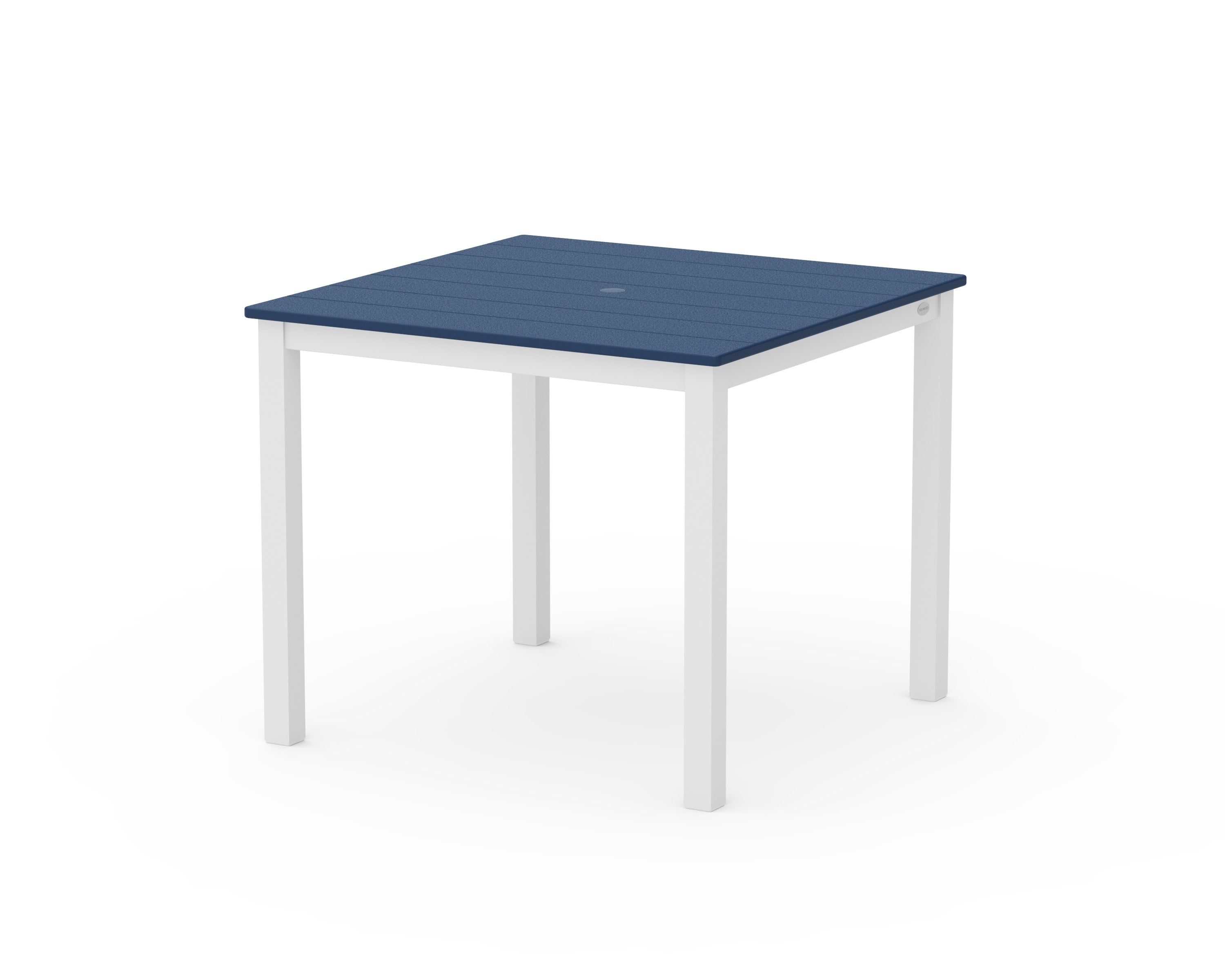 Main Street 36" x 36" Dining Table in White / Navy