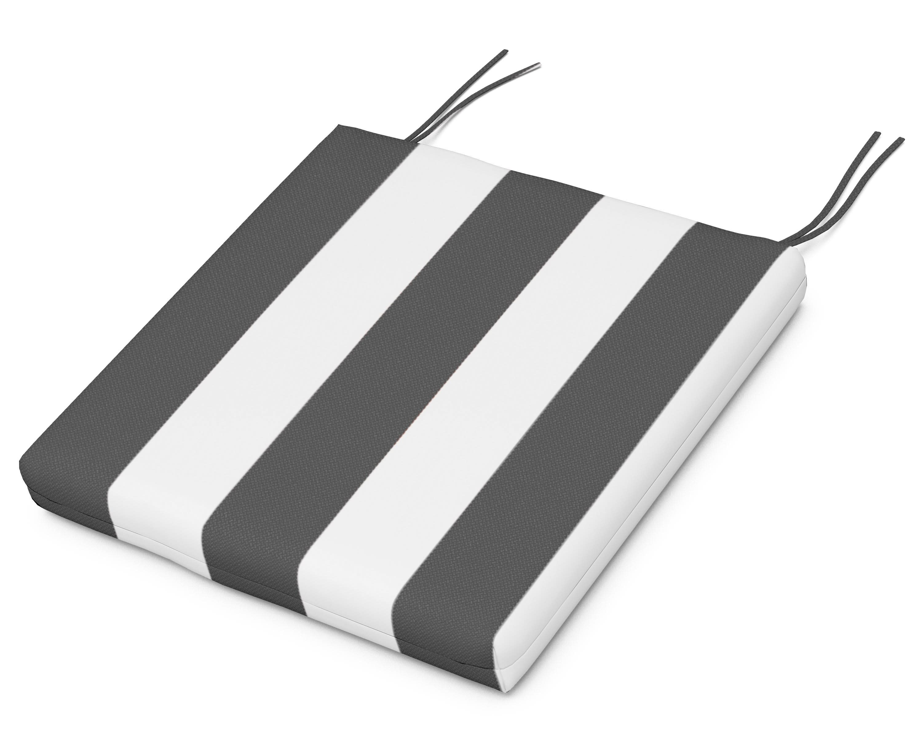 EDGE Dining Cushion 19.5"D x 19.5"W x 2.5"H in Montdor Onyx