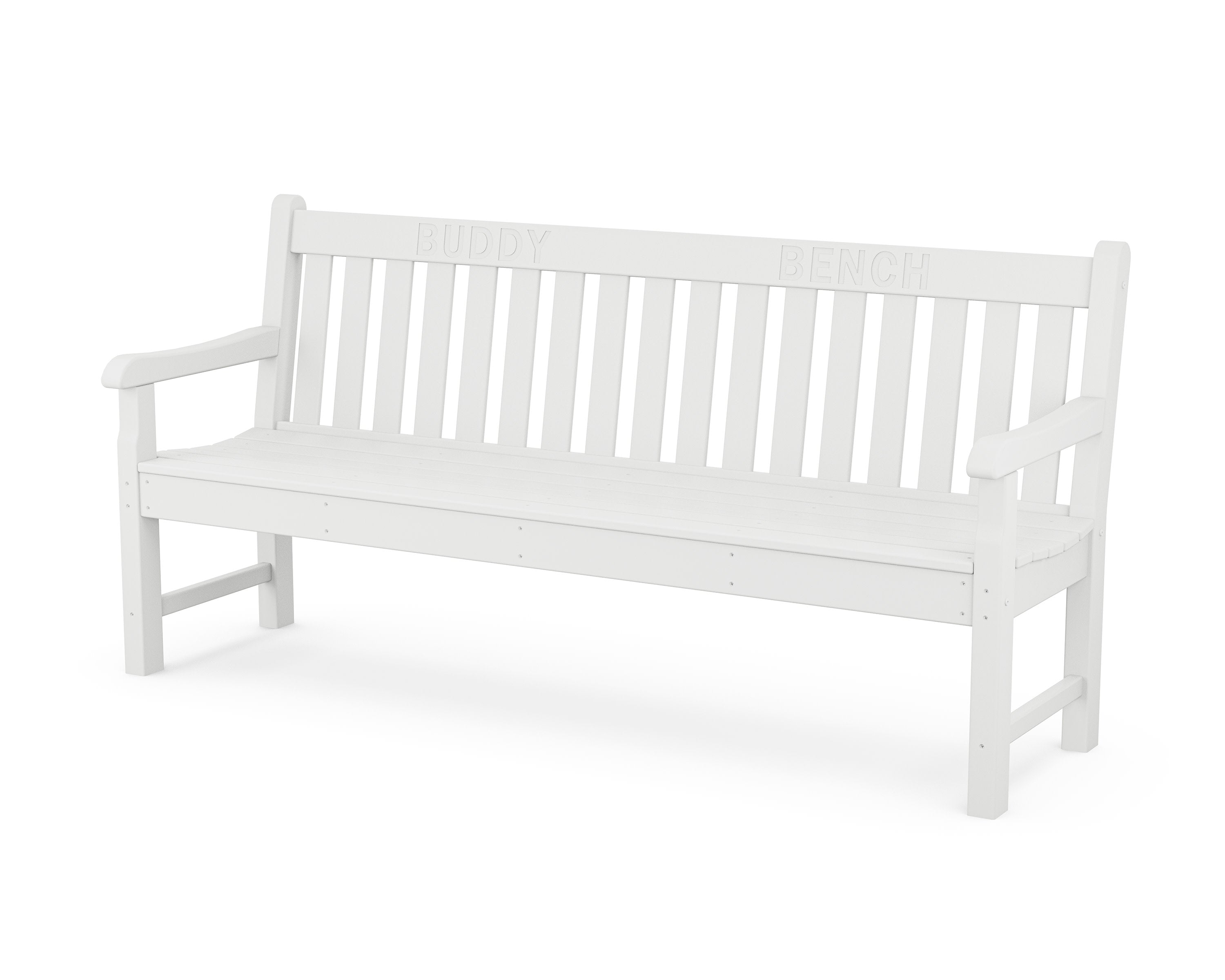 72" Buddy Bench in White