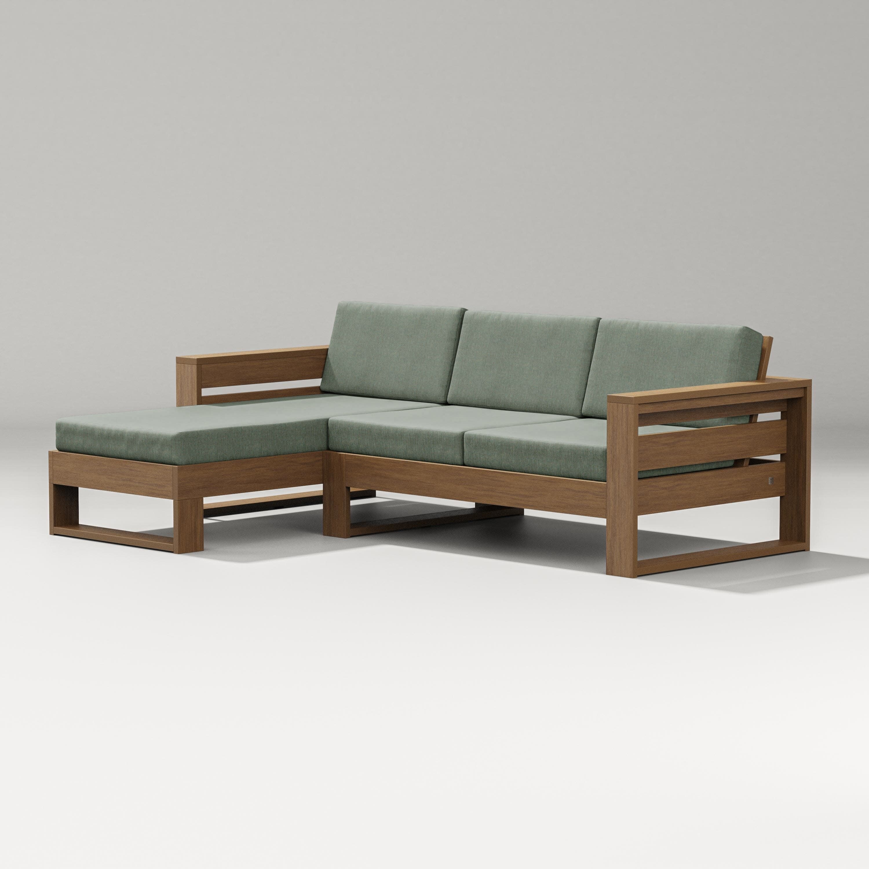 Latitude Left Chaise Sectional in Natural / Cast Sage