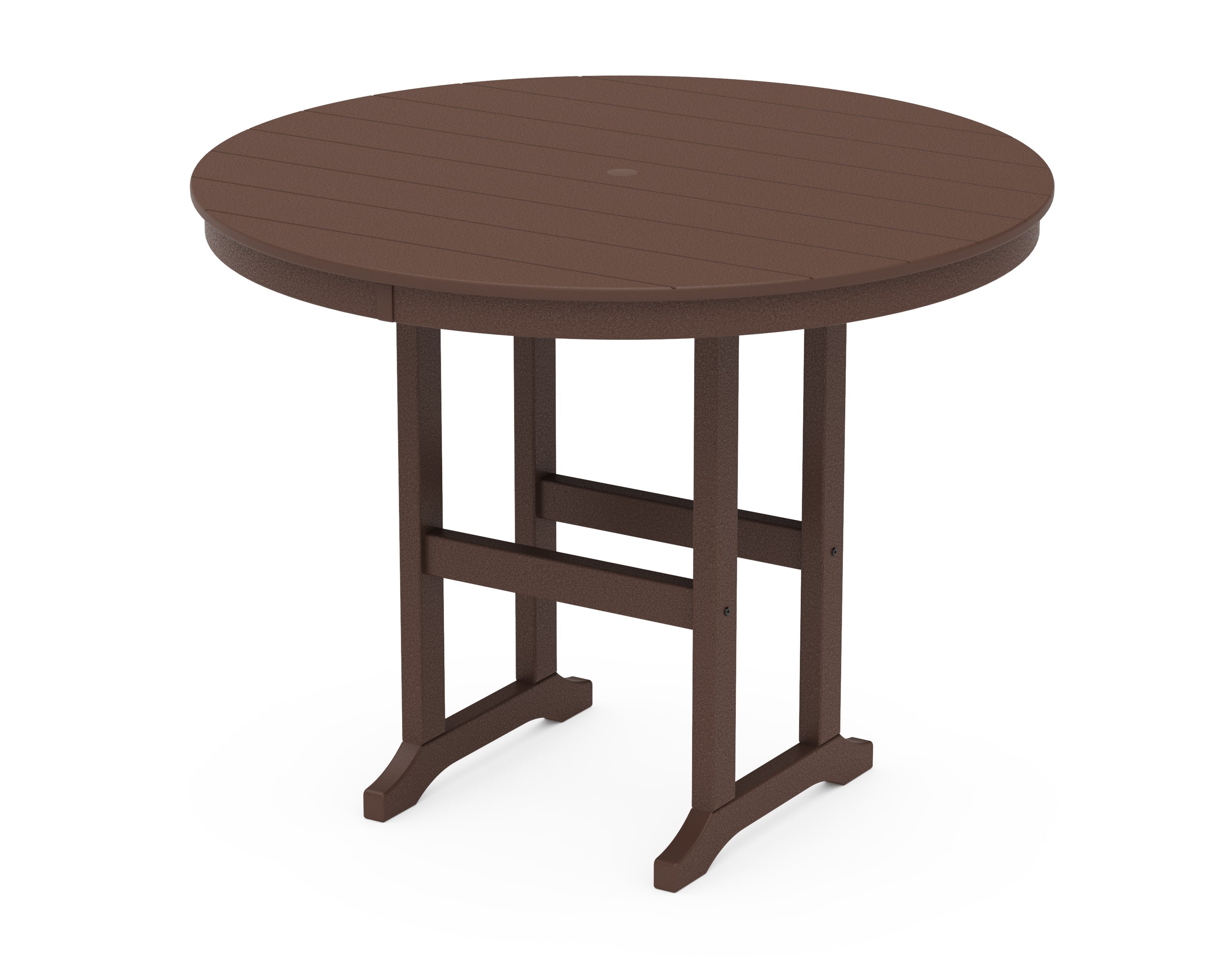 48" Round Farmhouse Counter Table in Mahogany