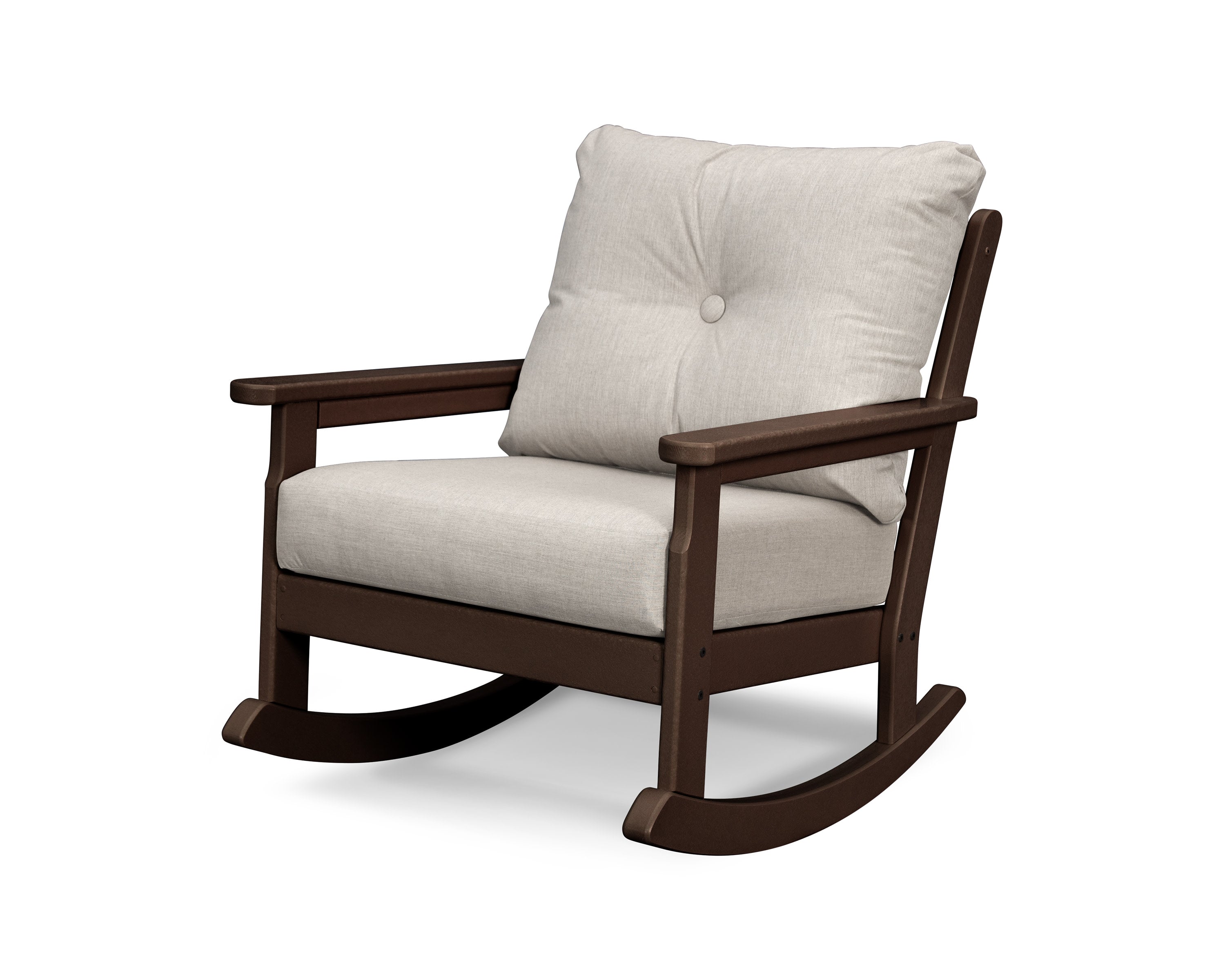 Vineyard Deep Seating Rocking Chair in Mahogany / Cast Ash